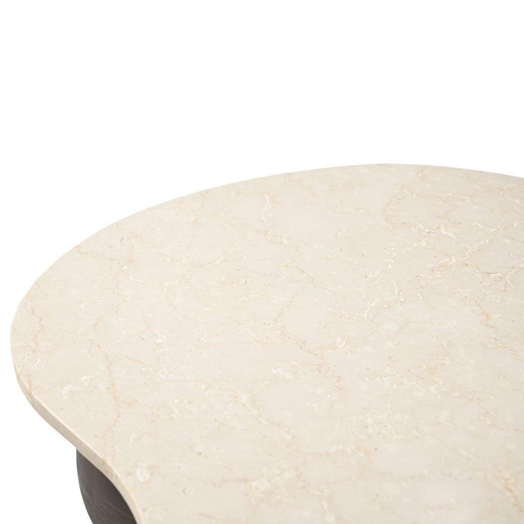 1.04m Marble Venezia Coffee Table - Walnut