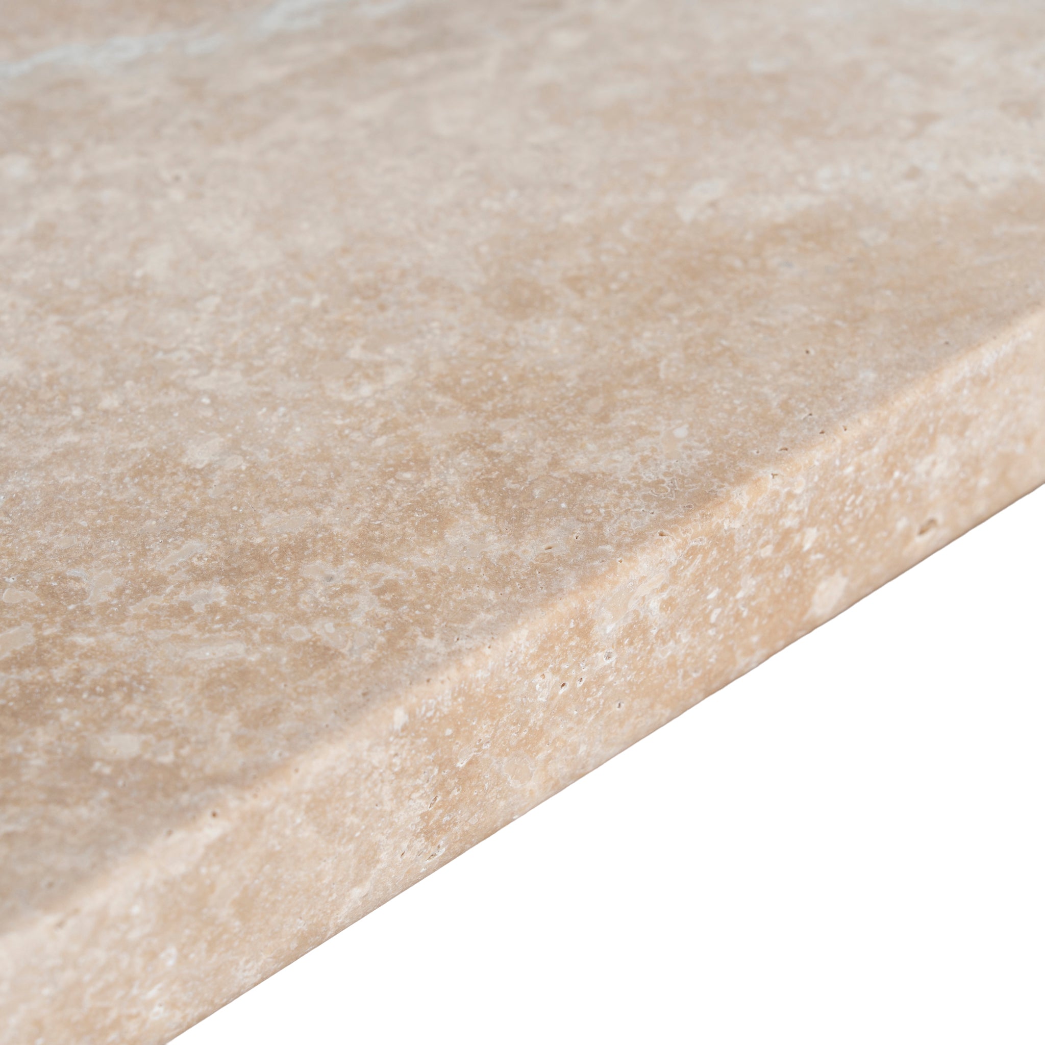 100cm Travertine Venezia Coffee Table - Walnut