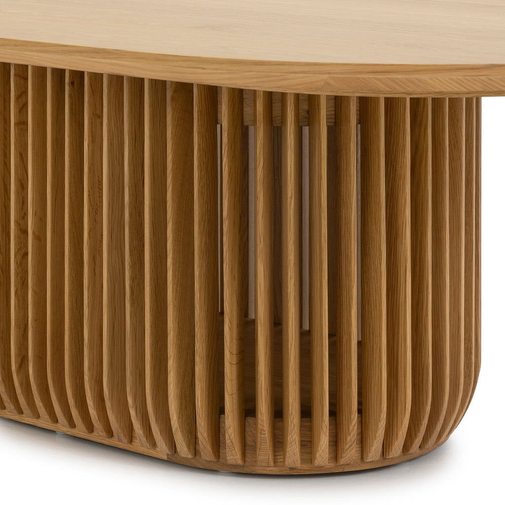 1.3m Oval Venezia Coffee Table - Natural