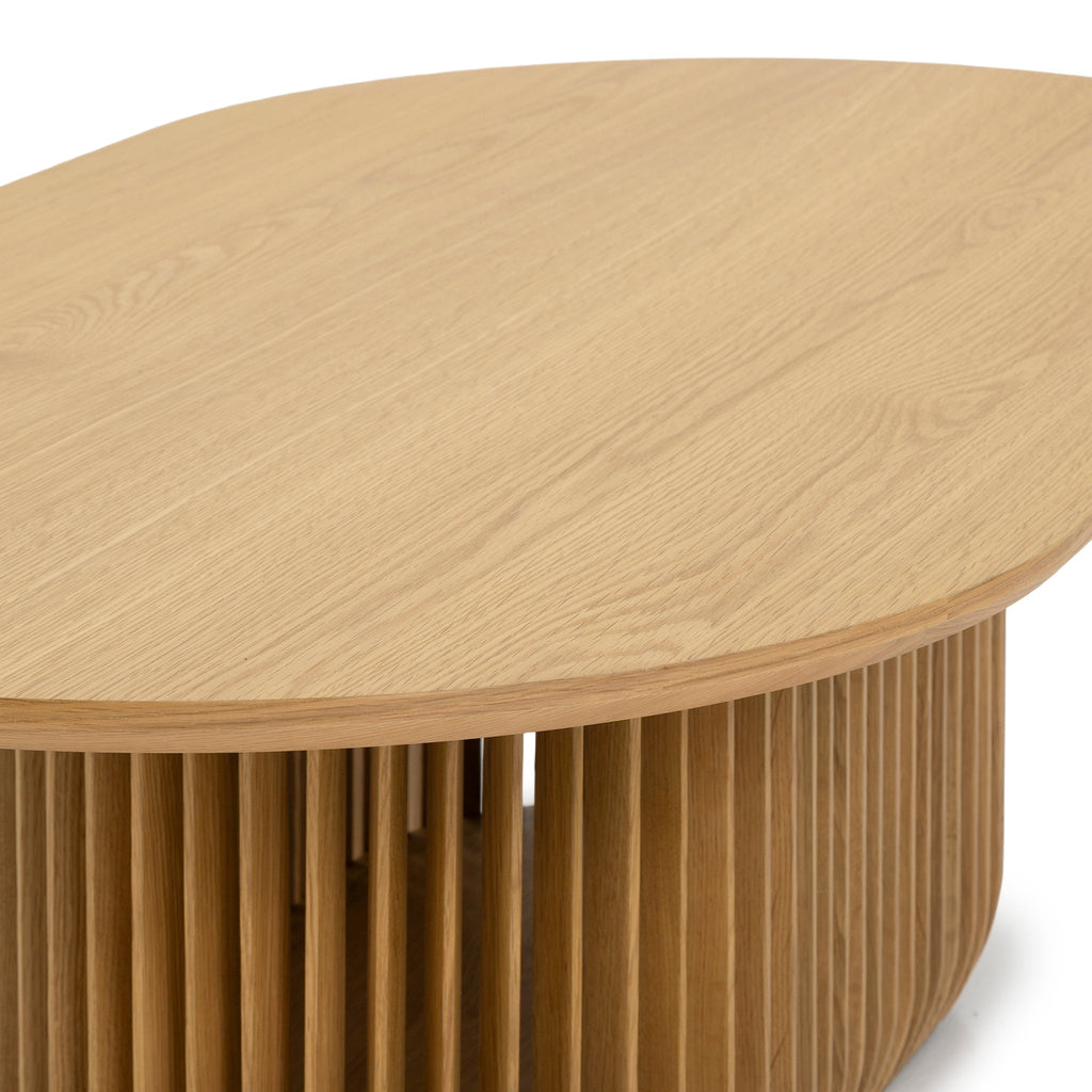 1.3m Oval Venezia Coffee Table - Natural