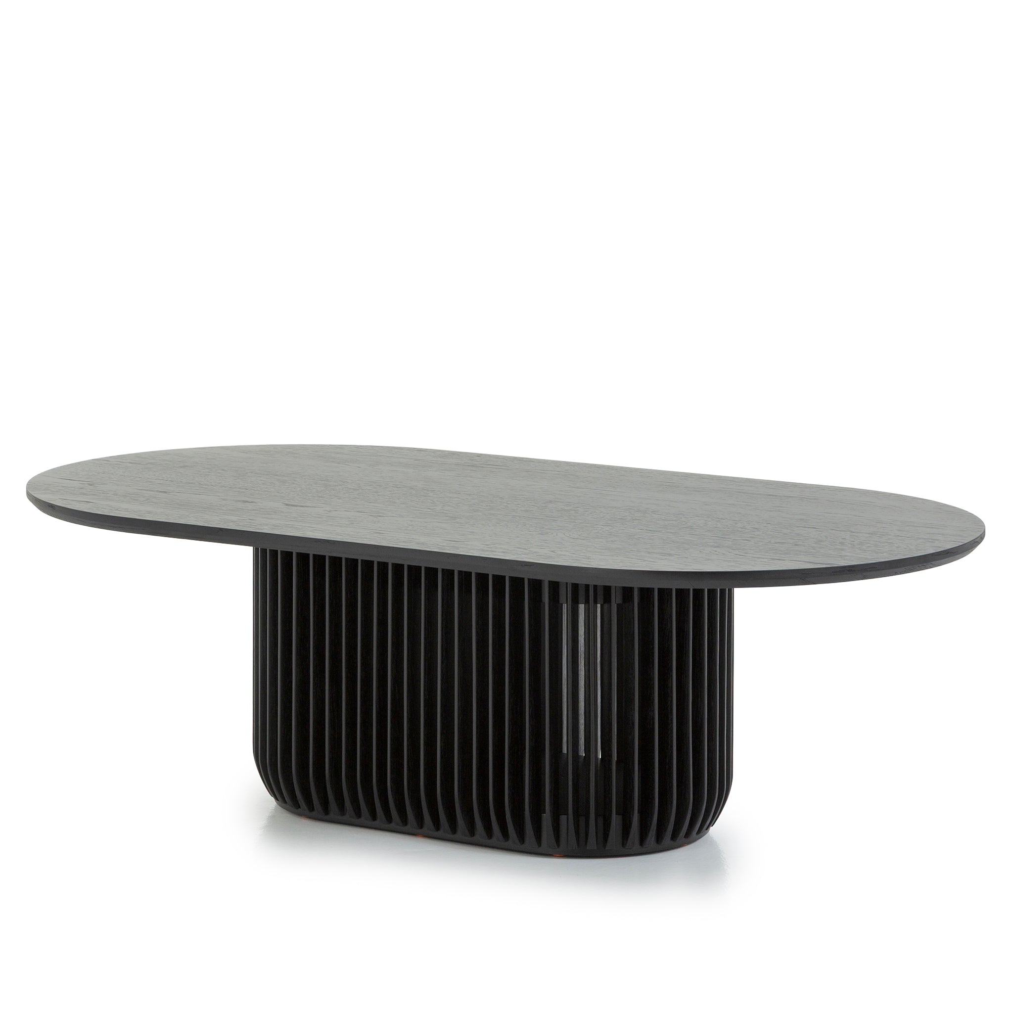 1.3m Oval Venezia Coffee Table - Black Stain