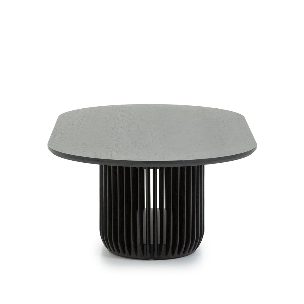 1.3m Oval Venezia Coffee Table - Black Stain