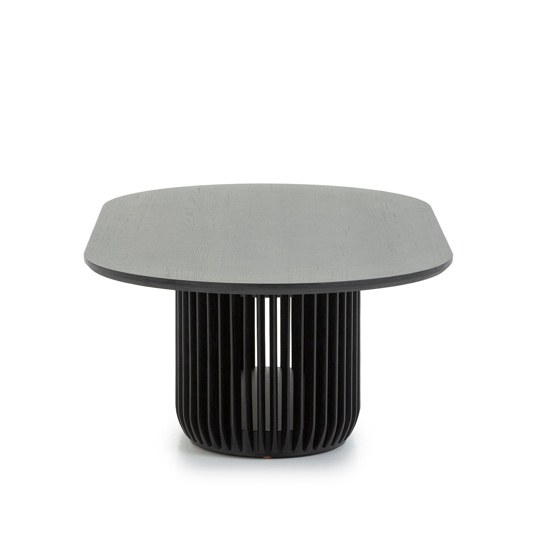 1.3m Oval Venezia Coffee Table - Black Stain