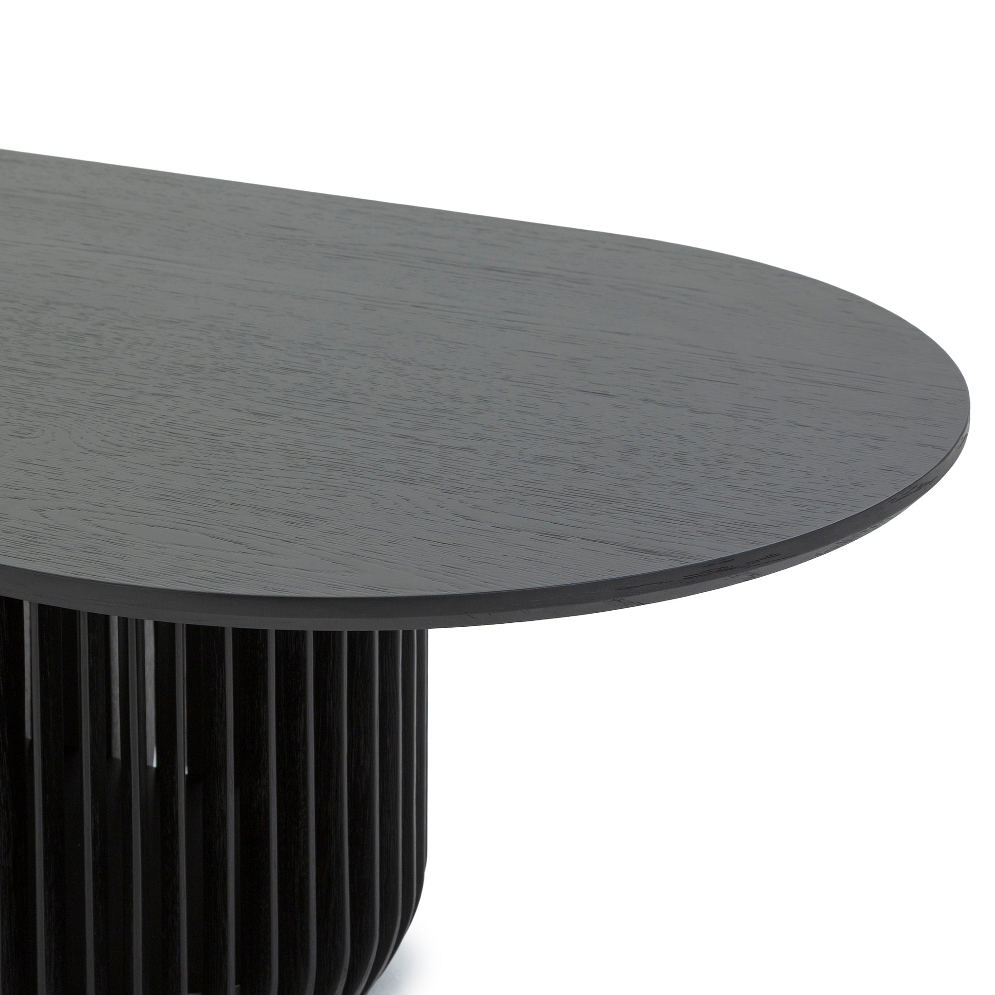 1.3m Oval Venezia Coffee Table - Black Stain