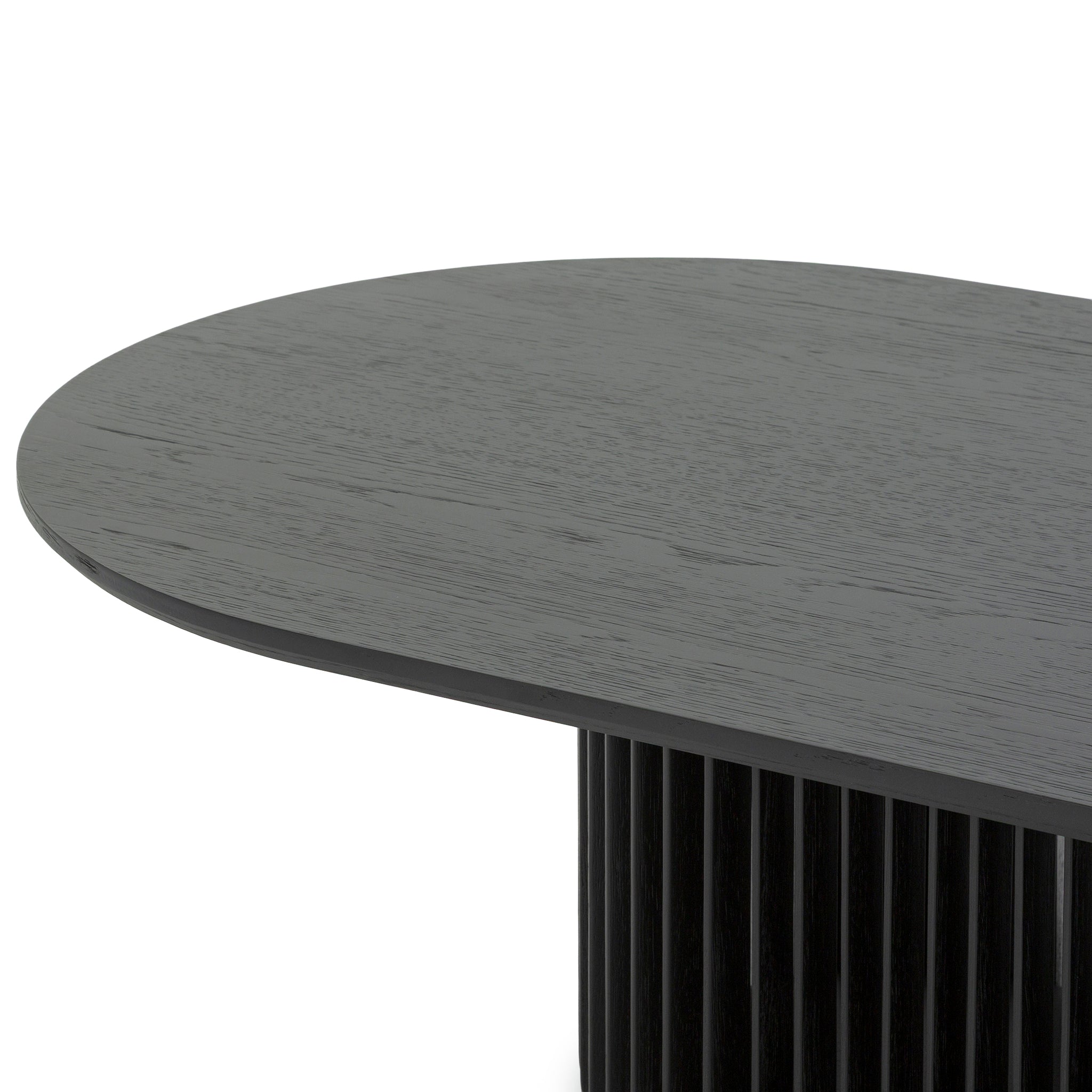 1.3m Oval Venezia Coffee Table - Black Stain