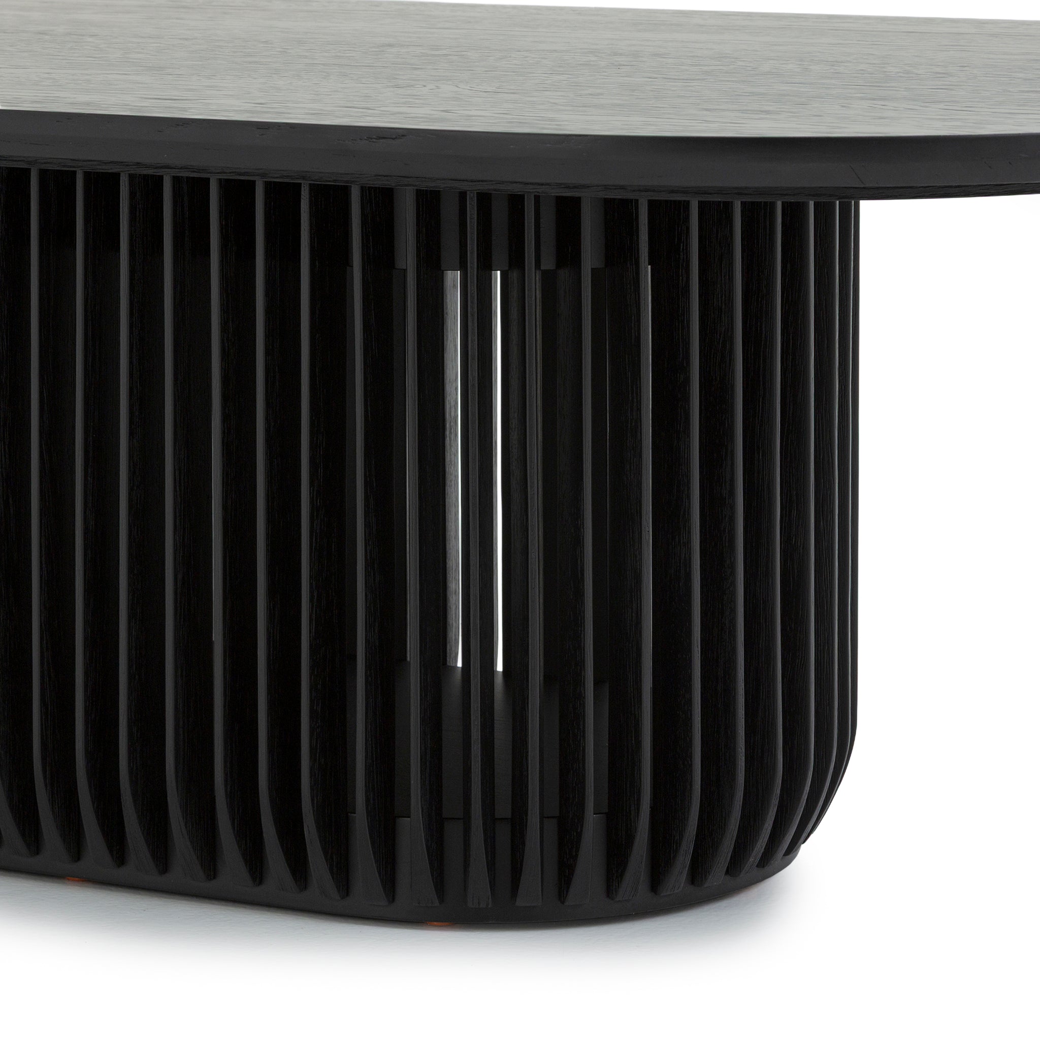 1.3m Oval Venezia Coffee Table - Black Stain