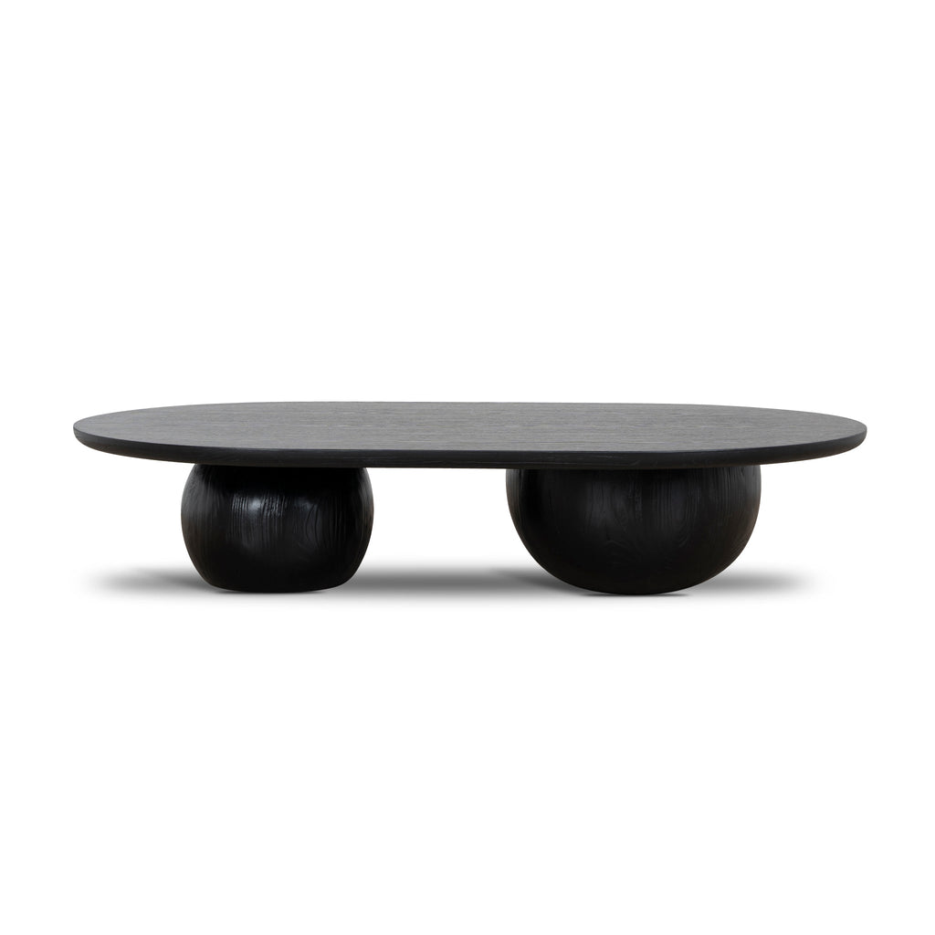 1.3m Elm Venezia Coffee Table - Full Black