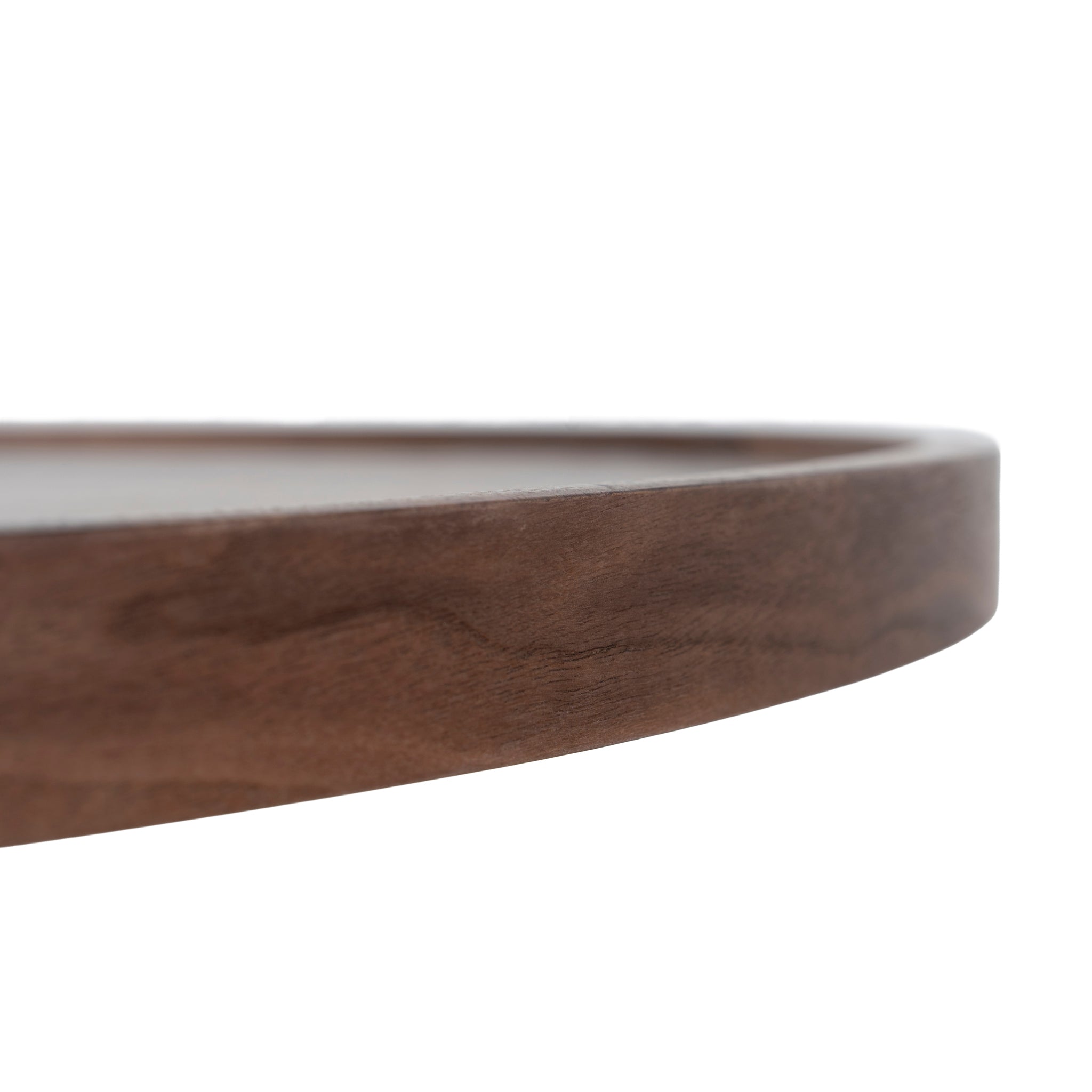 1.1m Wooden Round Venezia Coffee Table - Walnut