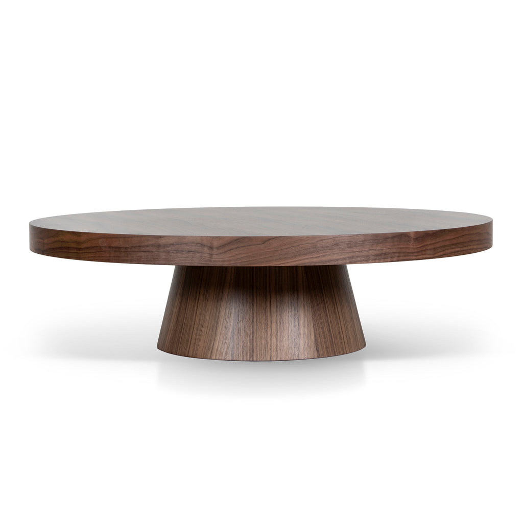 1.1m Round Venezia Coffee Table - Walnut