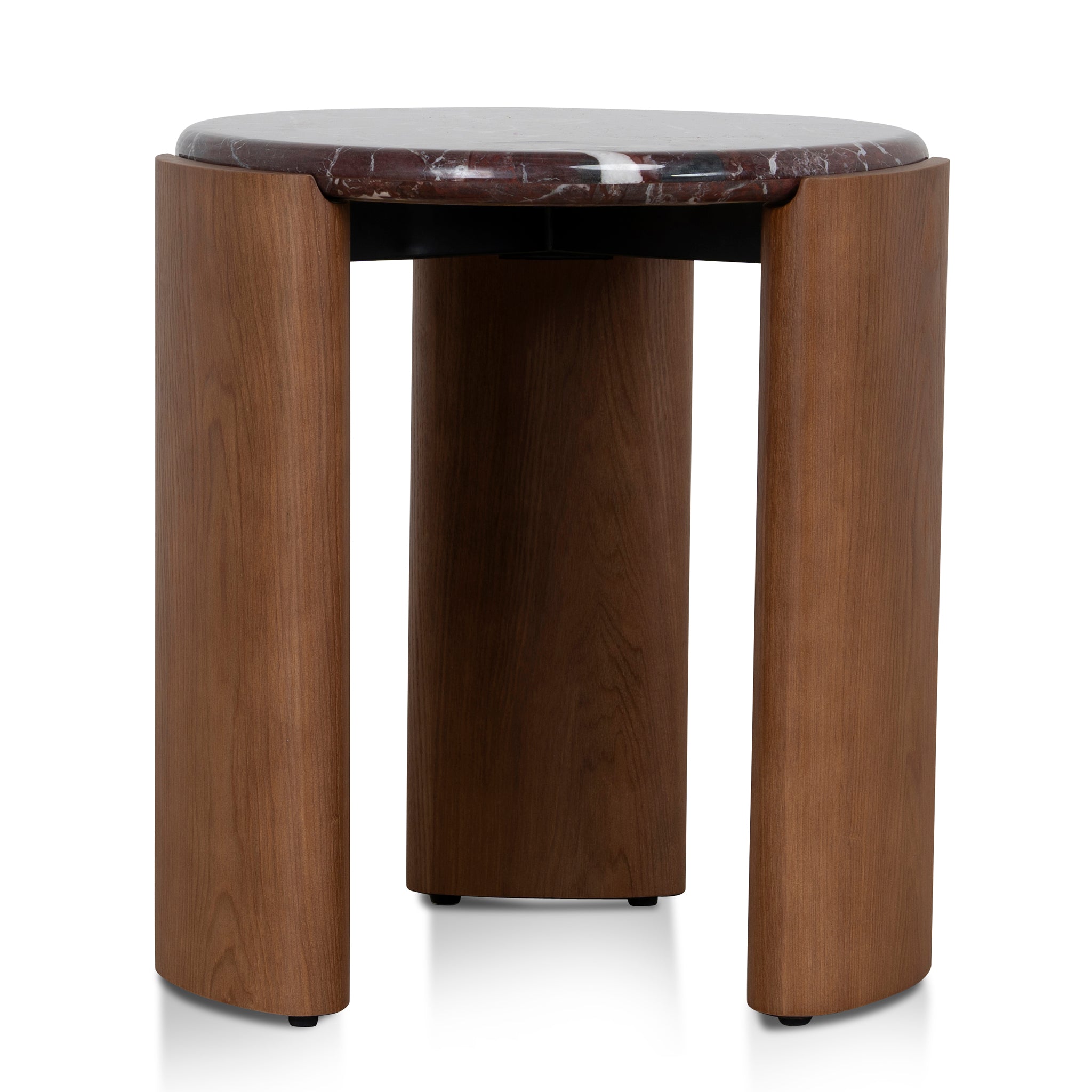 Nested Rosso Levanto Marble Venezia Coffee Table - Walnut
