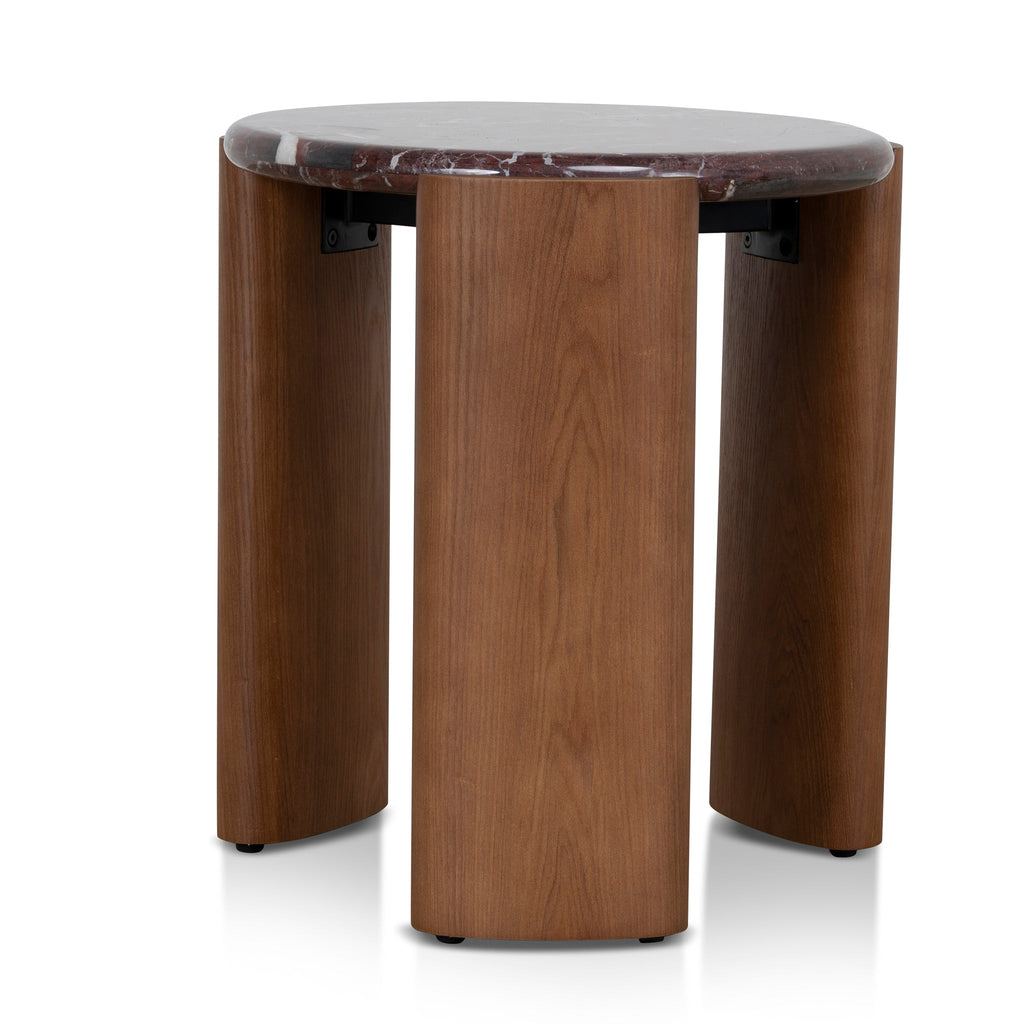 Nested Rosso Levanto Marble Venezia Coffee Table - Walnut