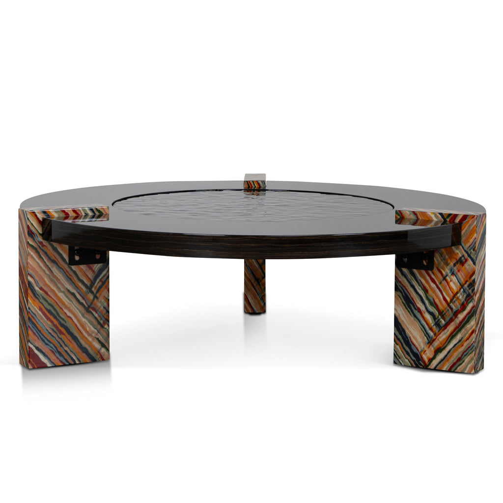93cm Round Venezia Coffee Table - Black