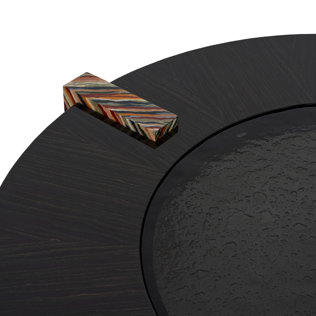 93cm Round Venezia Coffee Table - Black