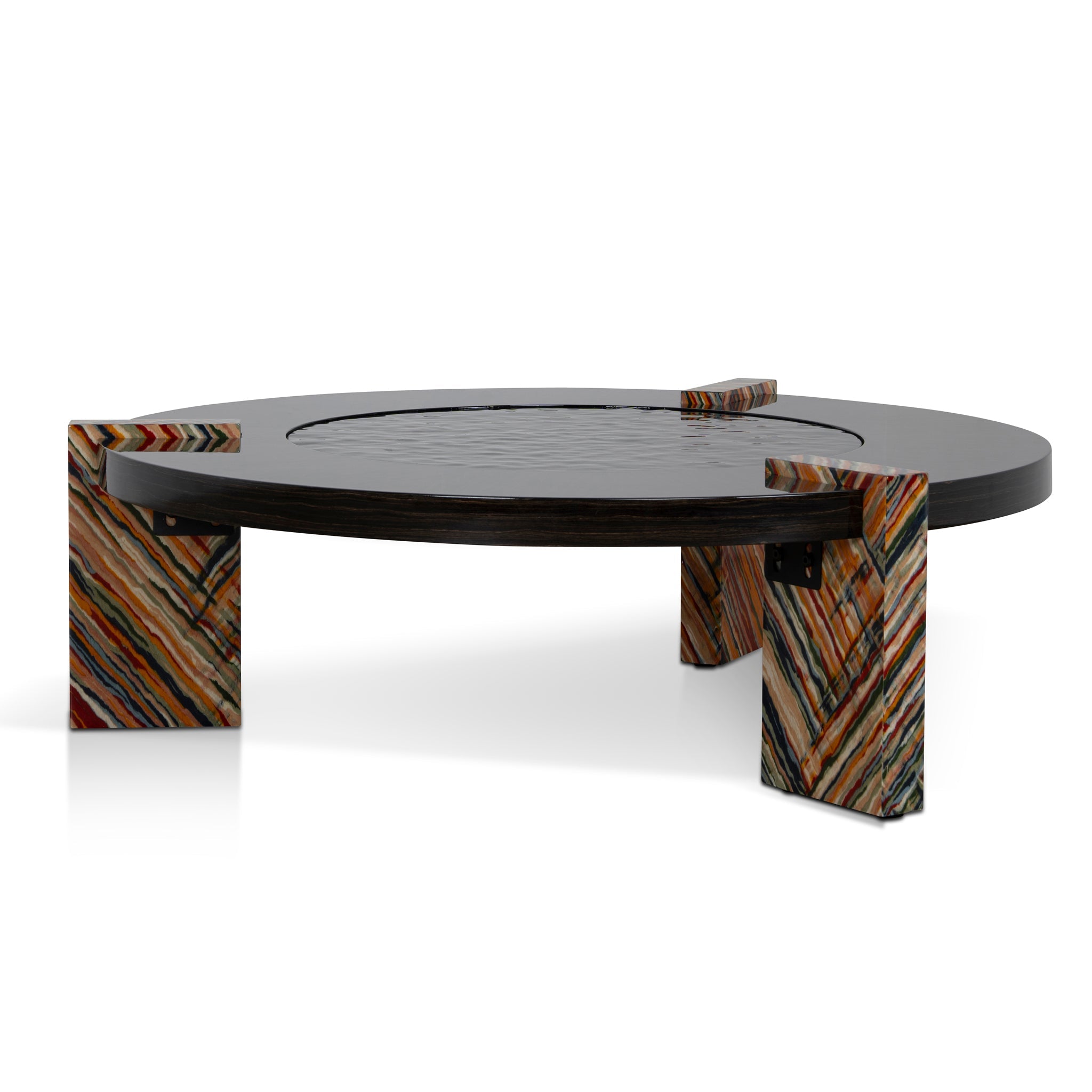 93cm Round Venezia Coffee Table - Black