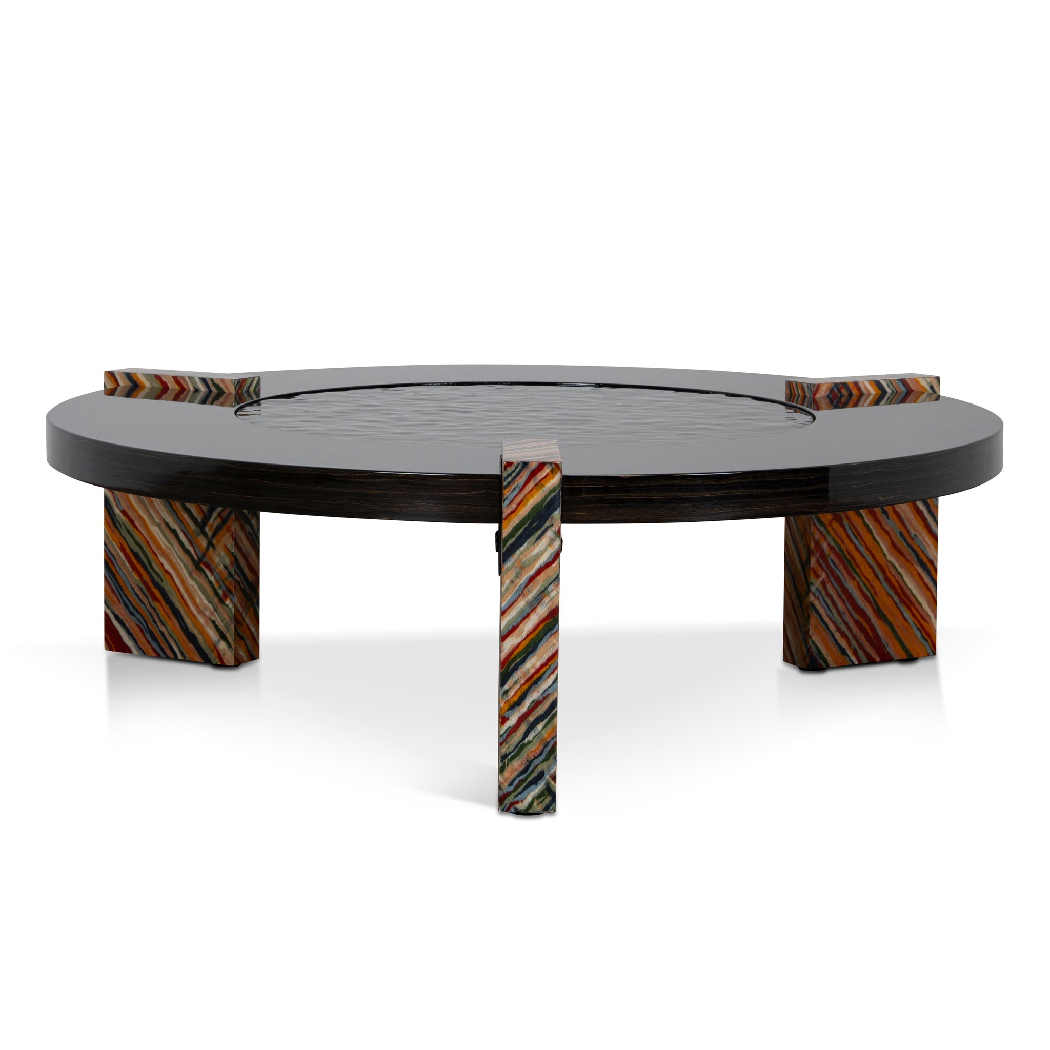 93cm Round Venezia Coffee Table - Black