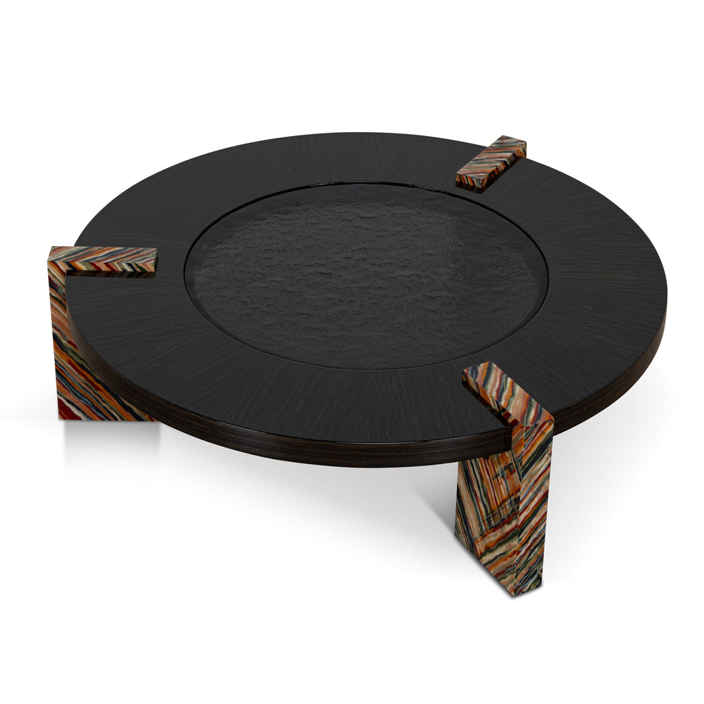 93cm Round Venezia Coffee Table - Black