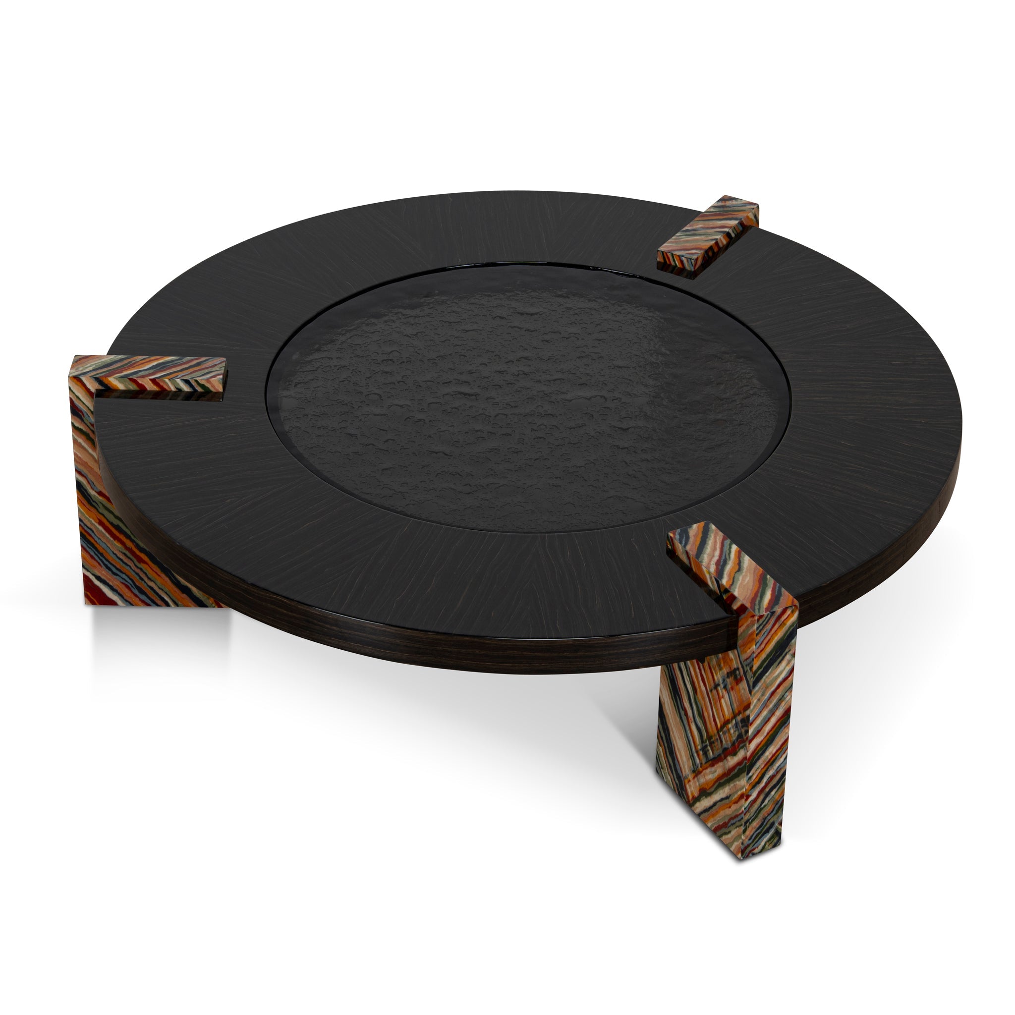 93cm Round Venezia Coffee Table - Black