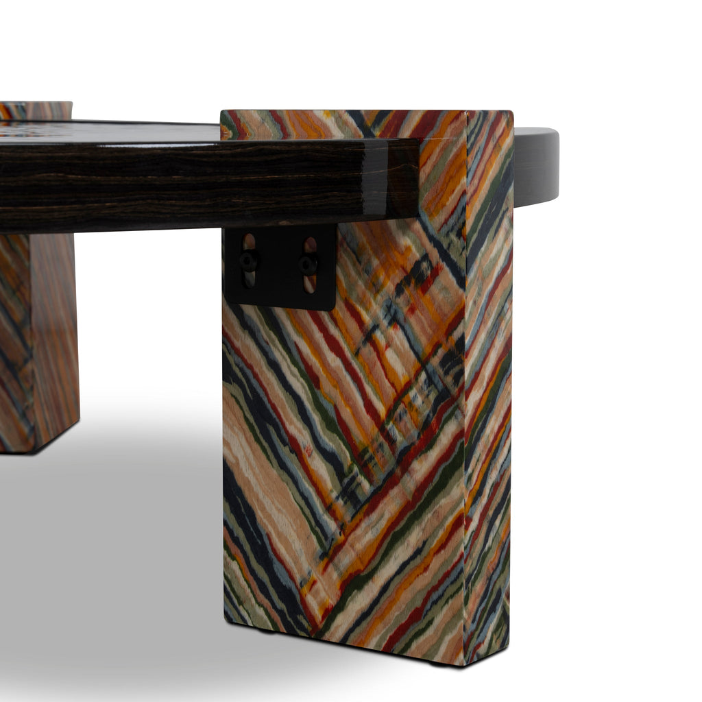 93cm Round Venezia Coffee Table - Black