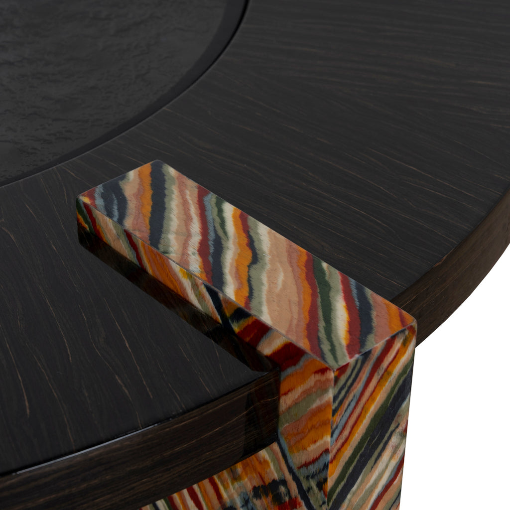 93cm Round Venezia Coffee Table - Black