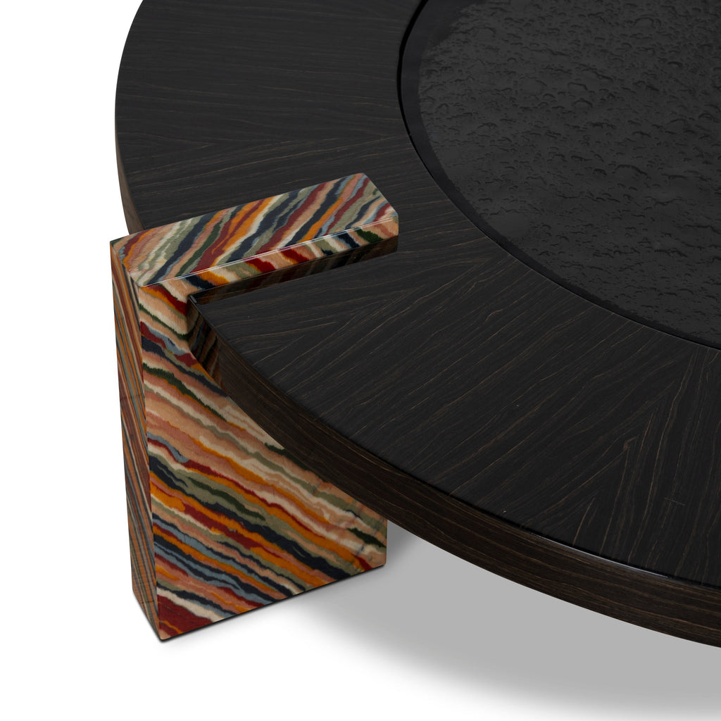 93cm Round Venezia Coffee Table - Black