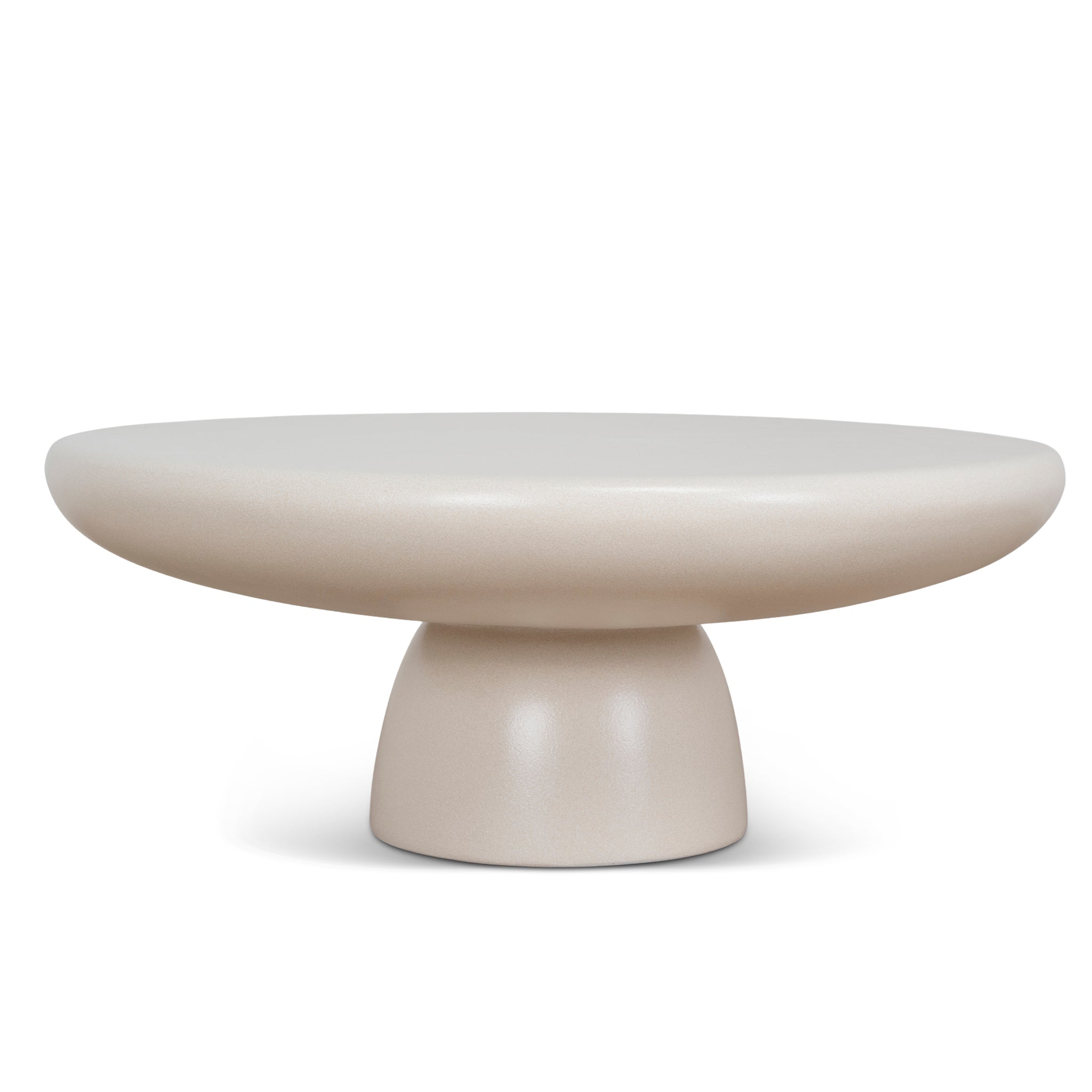 80cm Round Venezia Coffee Table - Ivory Beige