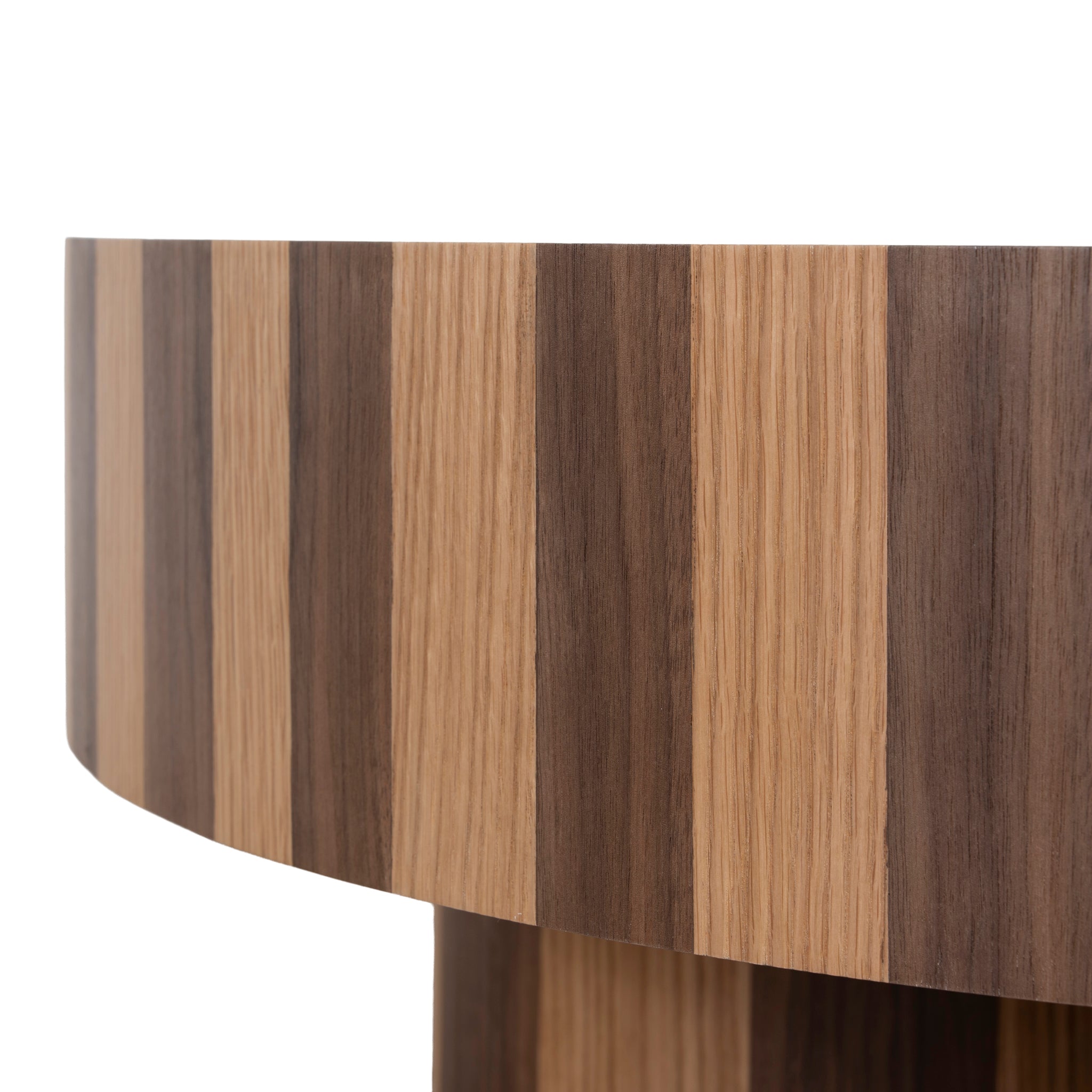 1m Round Venezia Coffee Table - Two Tone Natural