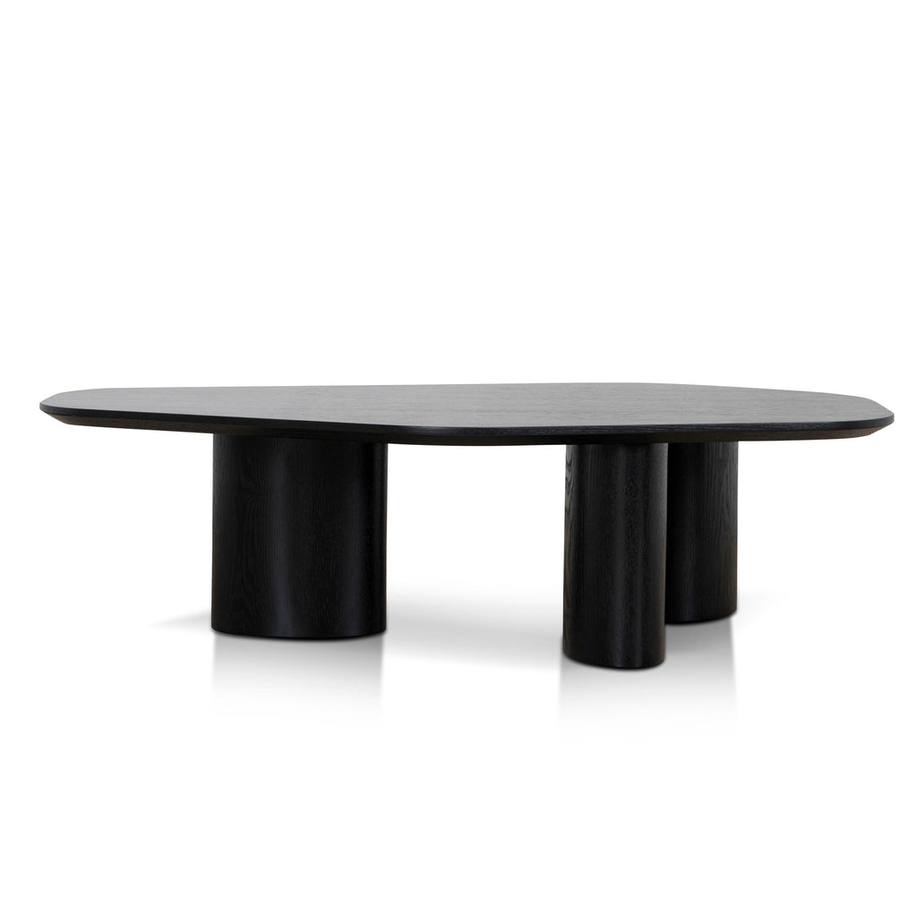 1.09m Freeform Venezia Coffee Table - Full Black