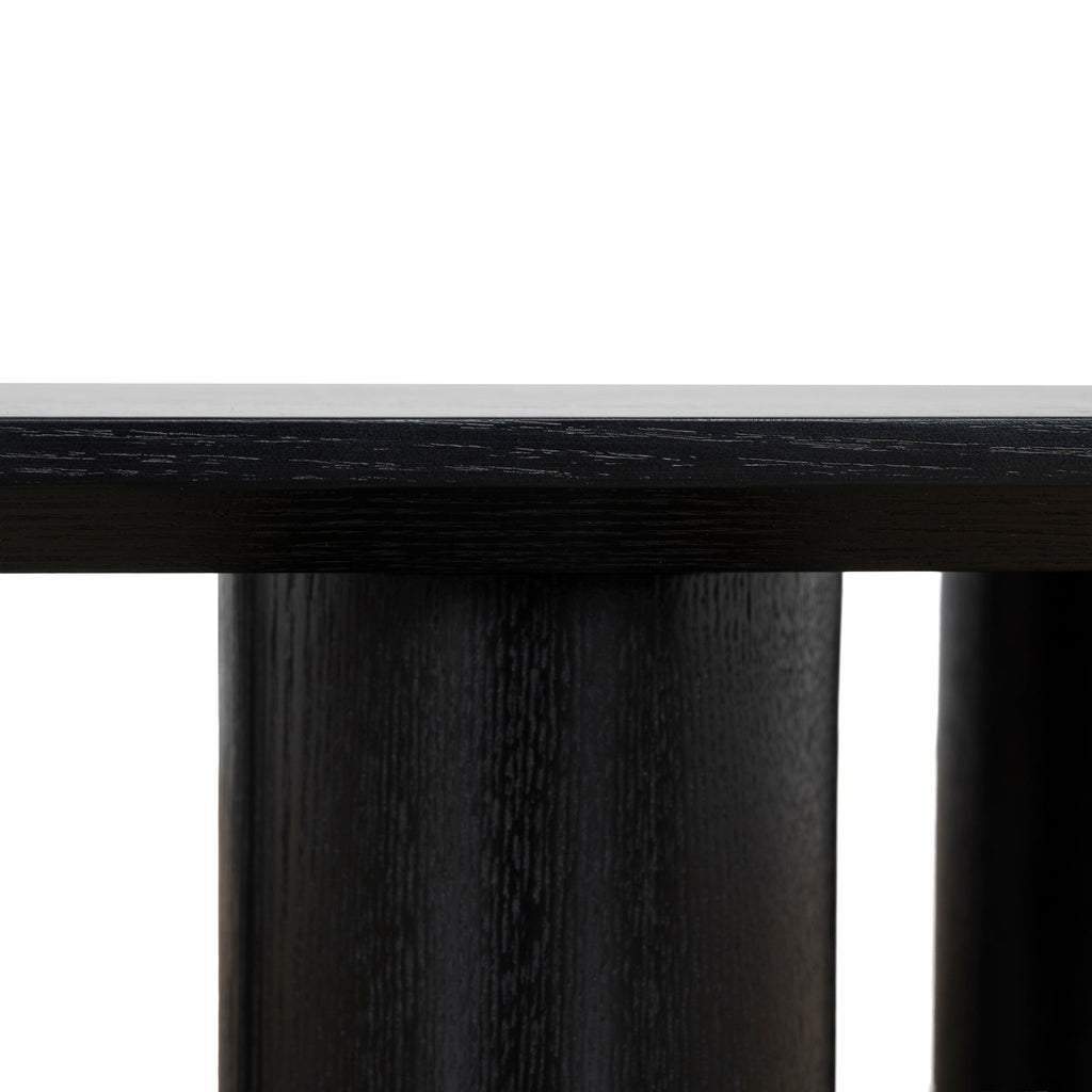 1.09m Freeform Venezia Coffee Table - Full Black
