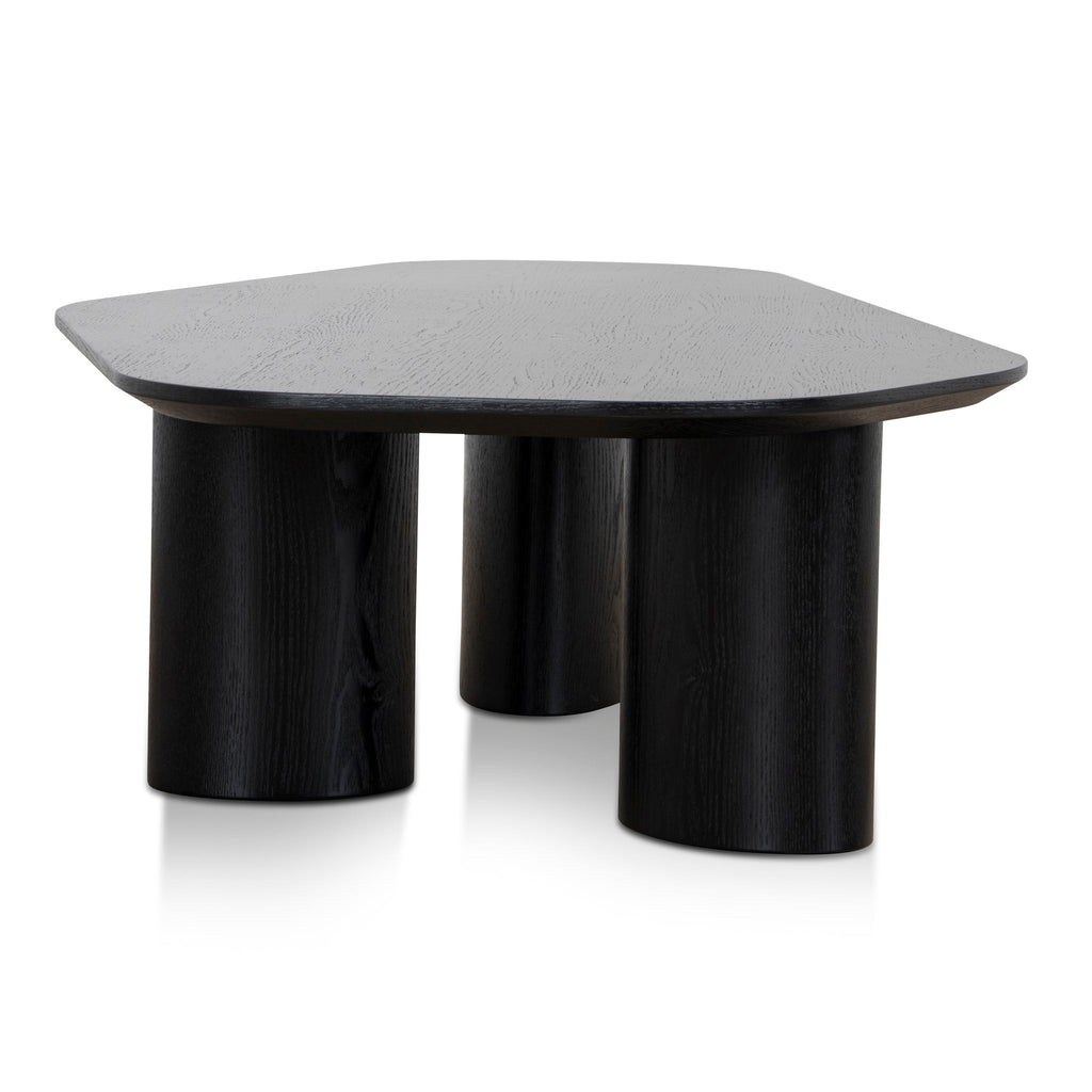 1.09m Freeform Venezia Coffee Table - Full Black
