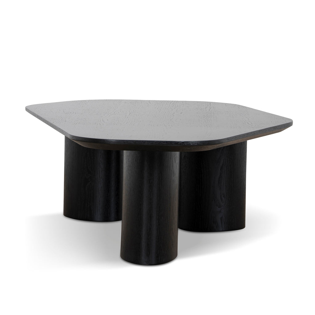 1.09m Freeform Venezia Coffee Table - Full Black