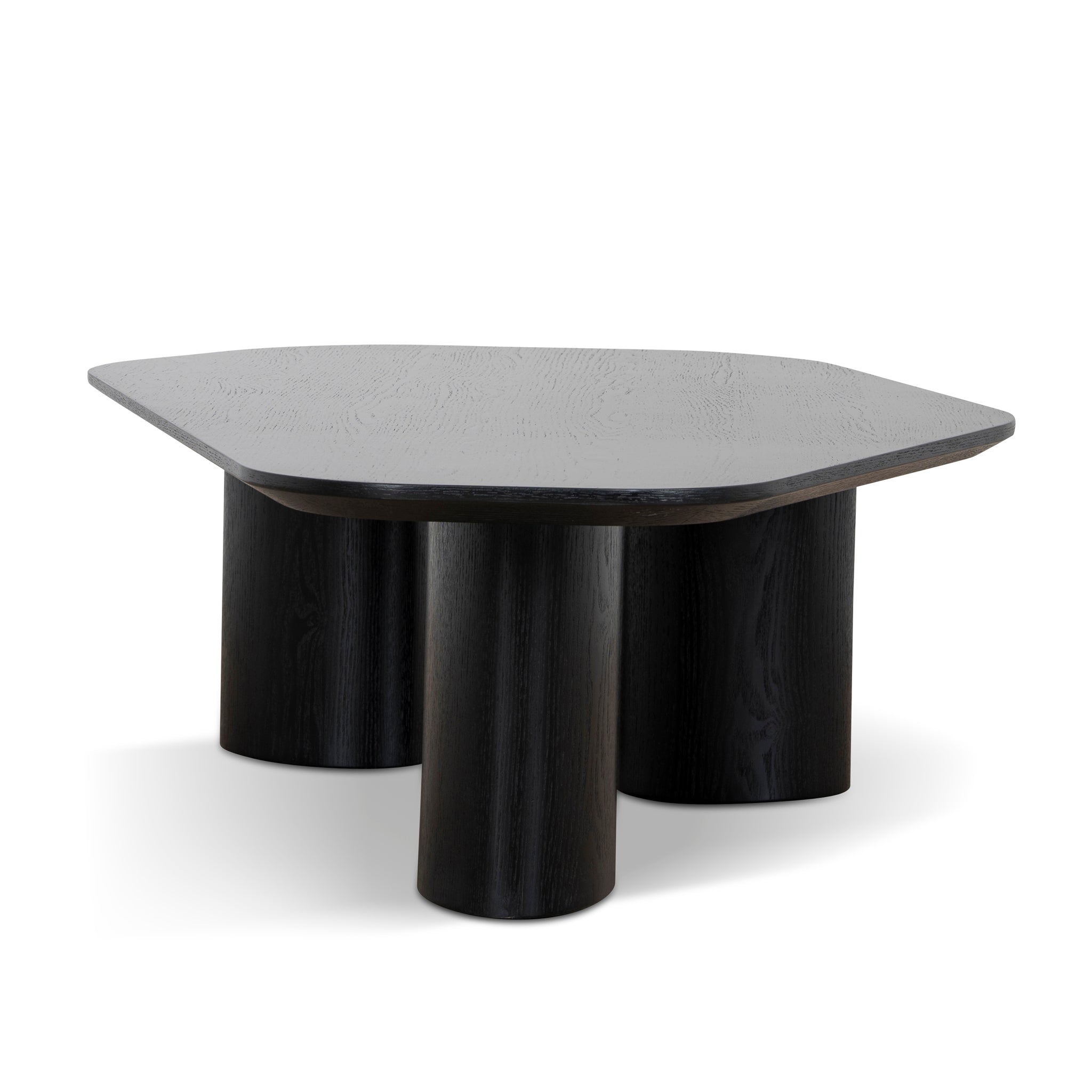 1.09m Freeform Venezia Coffee Table - Full Black