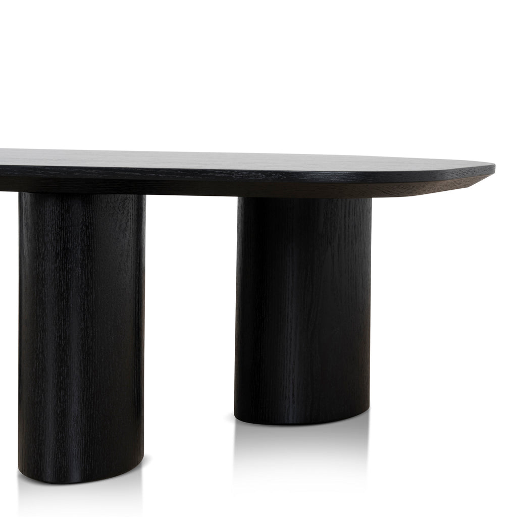 1.09m Freeform Venezia Coffee Table - Full Black