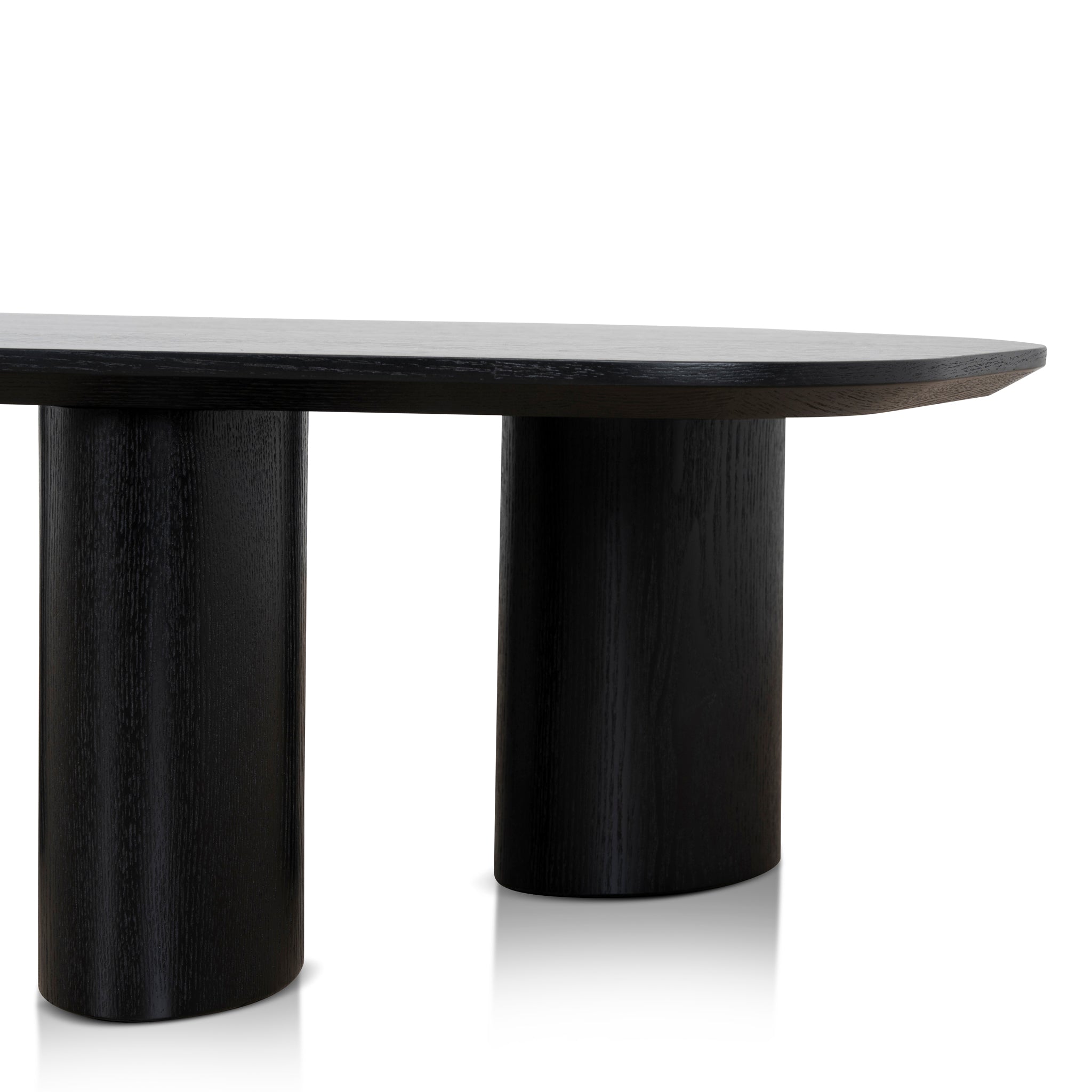 1.09m Freeform Venezia Coffee Table - Full Black