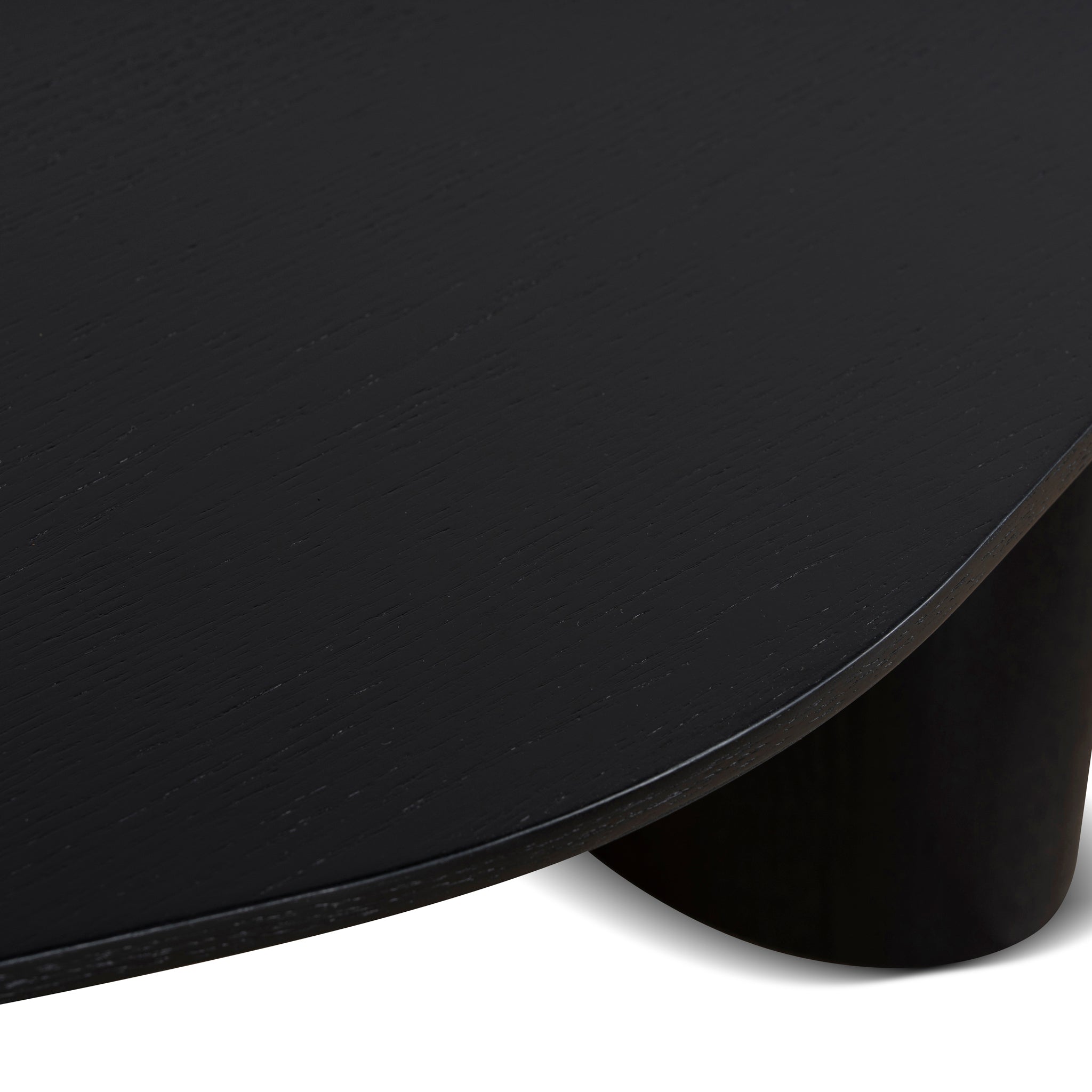 1.09m Freeform Venezia Coffee Table - Full Black