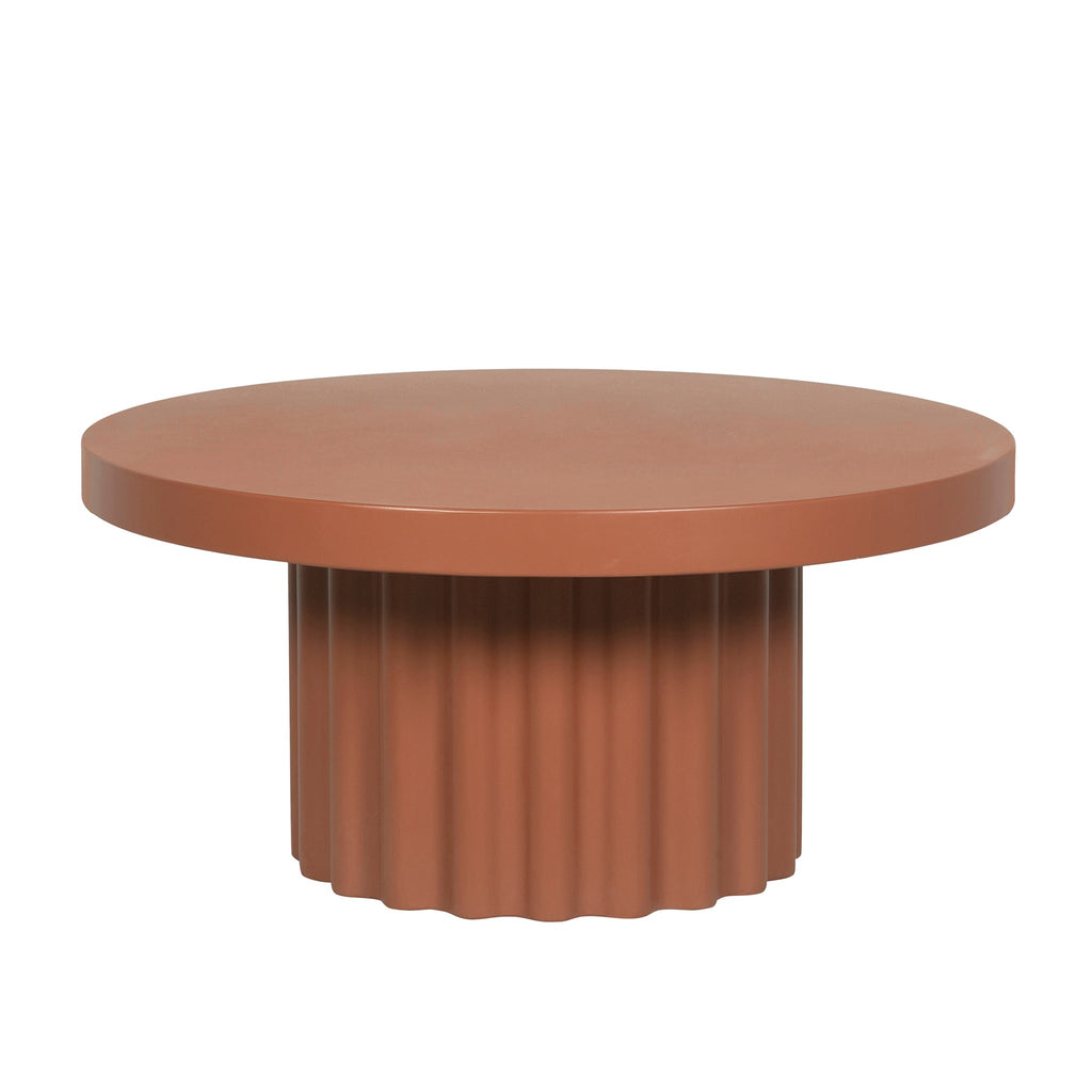 90cm Concrete Venezia Coffee Table - Terracotta