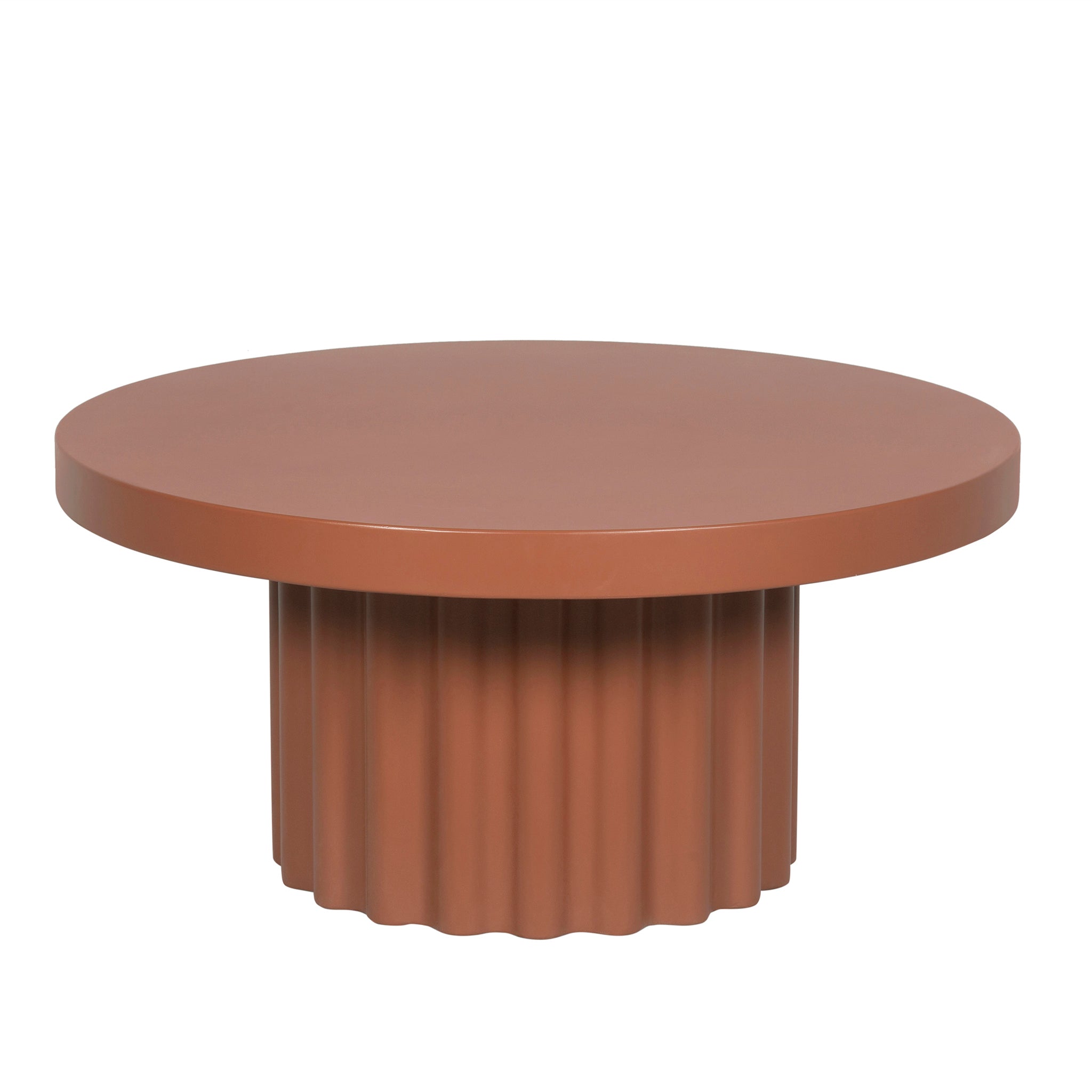 90cm Concrete Venezia Coffee Table - Terracotta