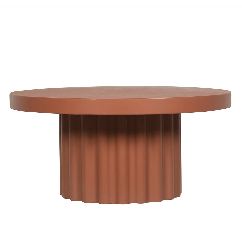 90cm Concrete Venezia Coffee Table - Terracotta