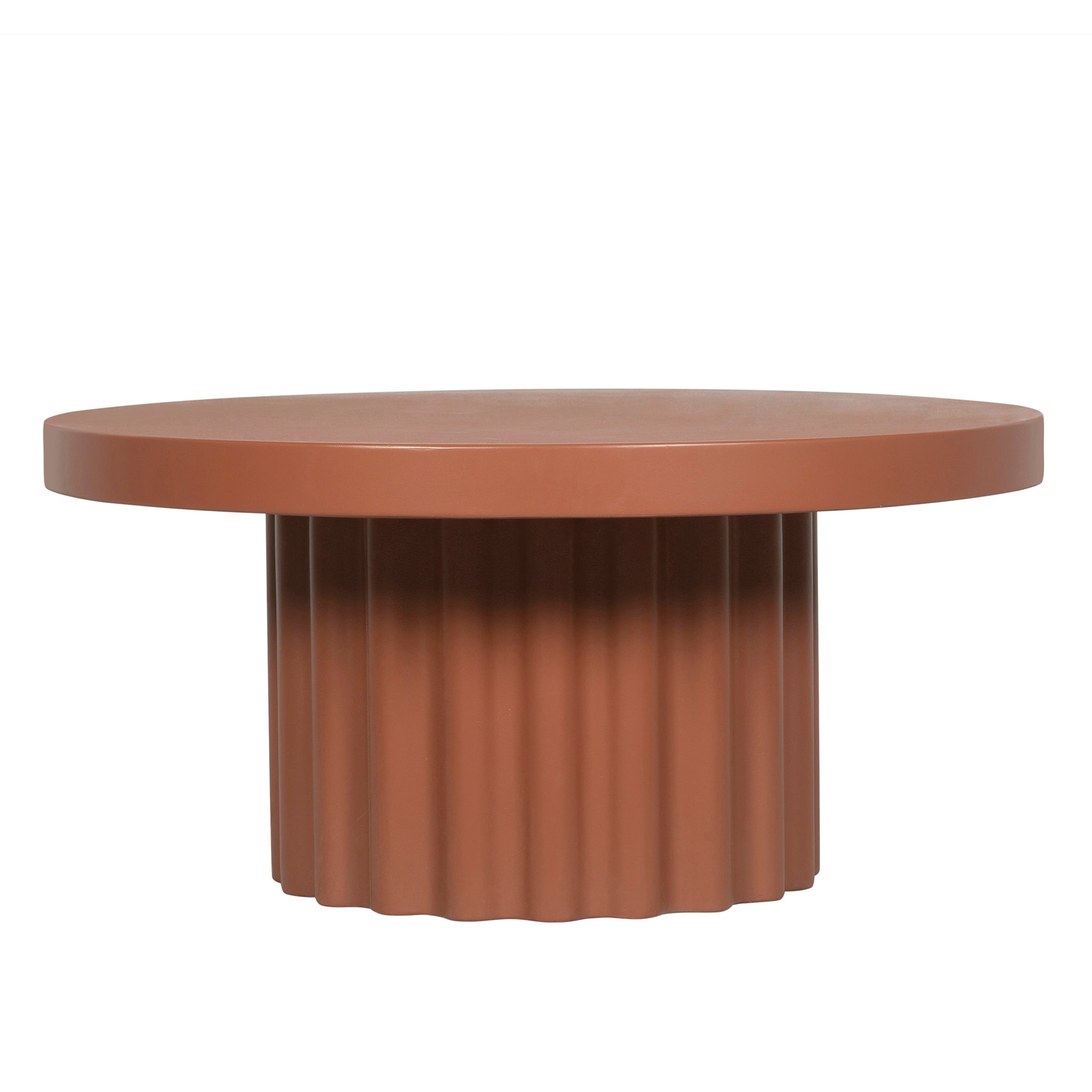 90cm Concrete Venezia Coffee Table - Terracotta