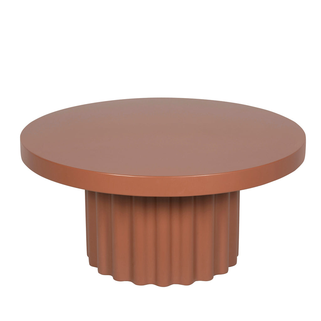 90cm Concrete Venezia Coffee Table - Terracotta