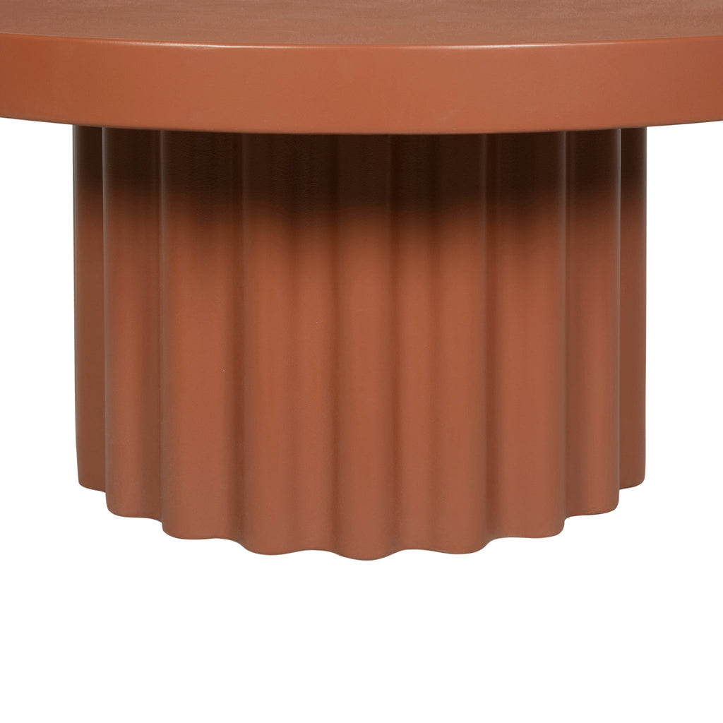 90cm Concrete Venezia Coffee Table - Terracotta