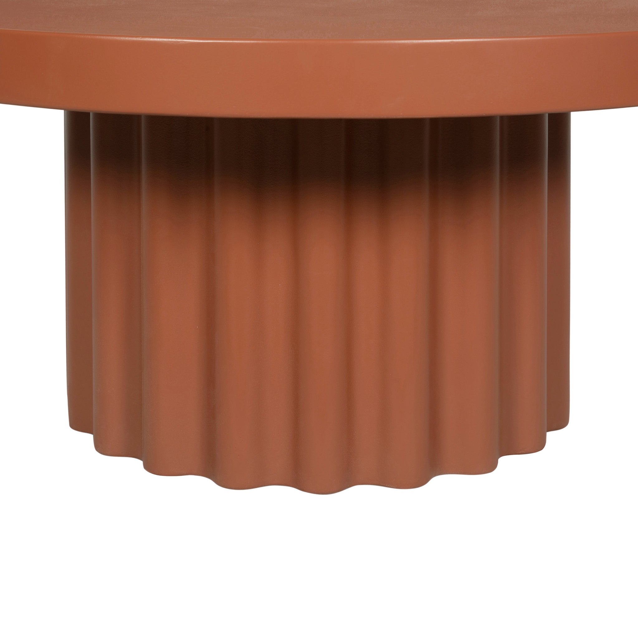 90cm Concrete Venezia Coffee Table - Terracotta