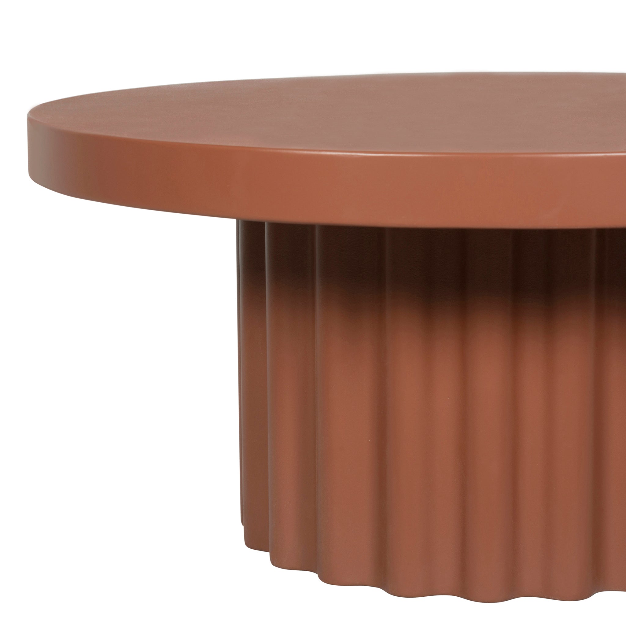 90cm Concrete Venezia Coffee Table - Terracotta