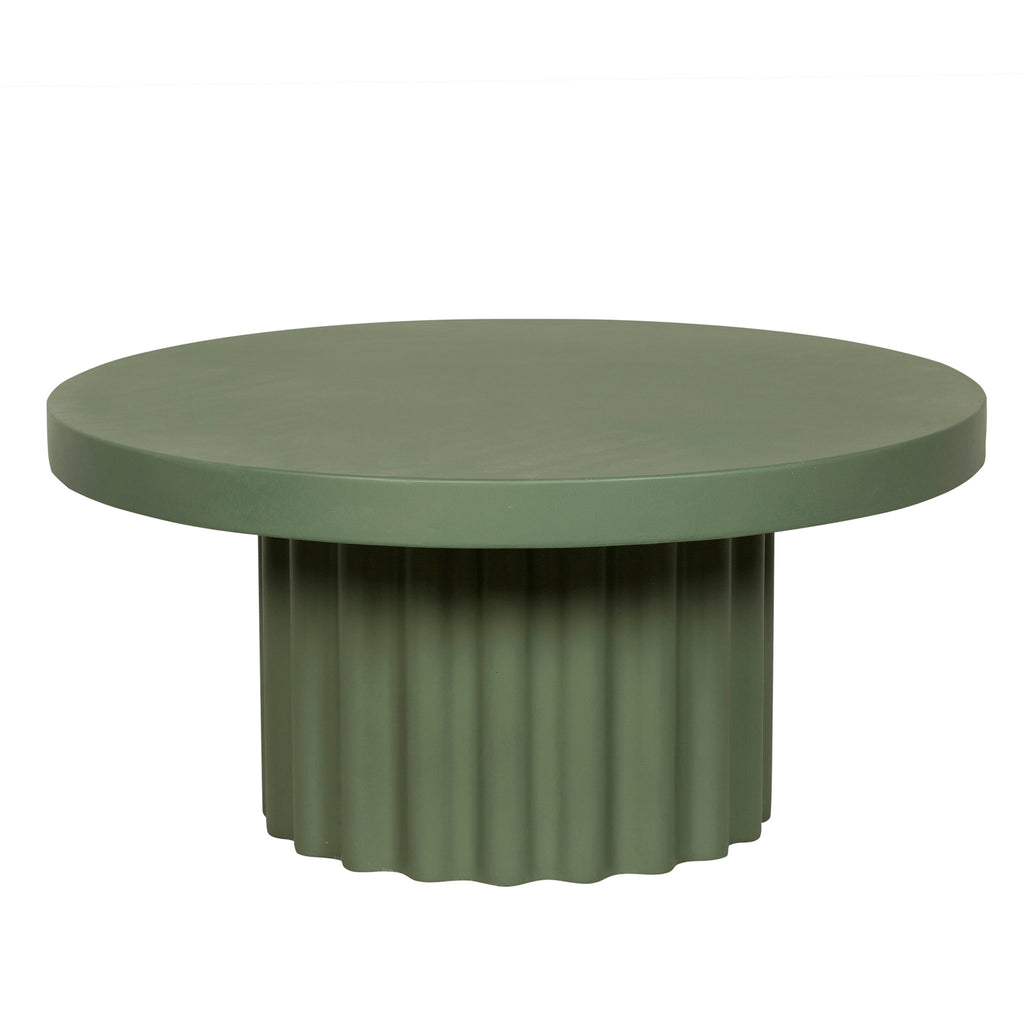 90cm Concrete Venezia Coffee Table - Green