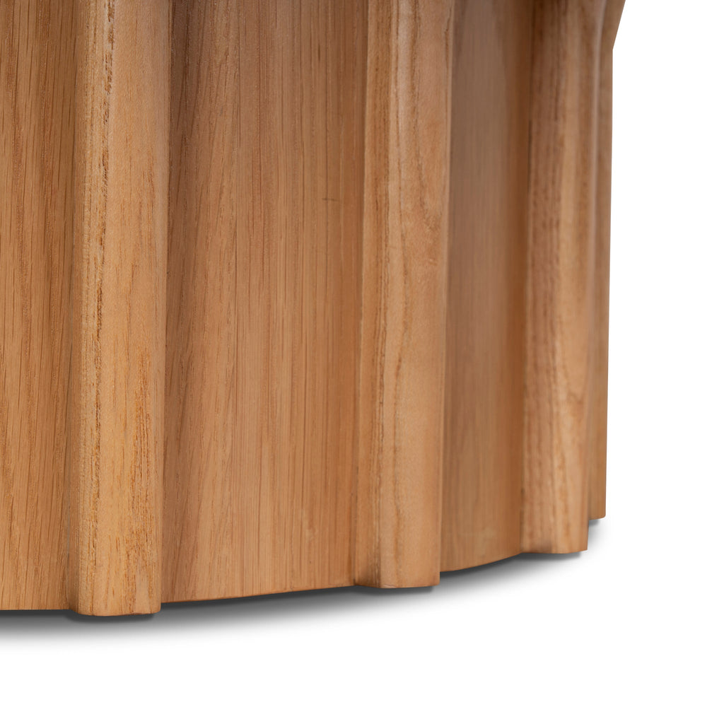 90cm Round Venezia Coffee Table - Natural