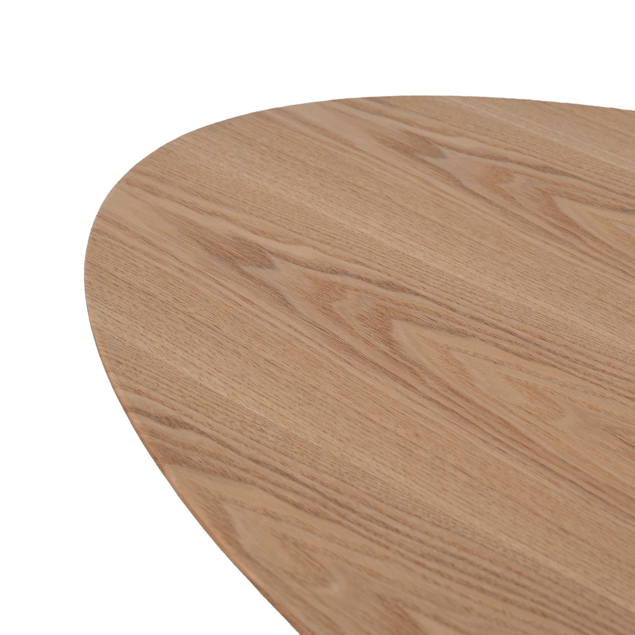 117.5cm Venezia Coffee Table - Natural Ash Veneer - Black Legs