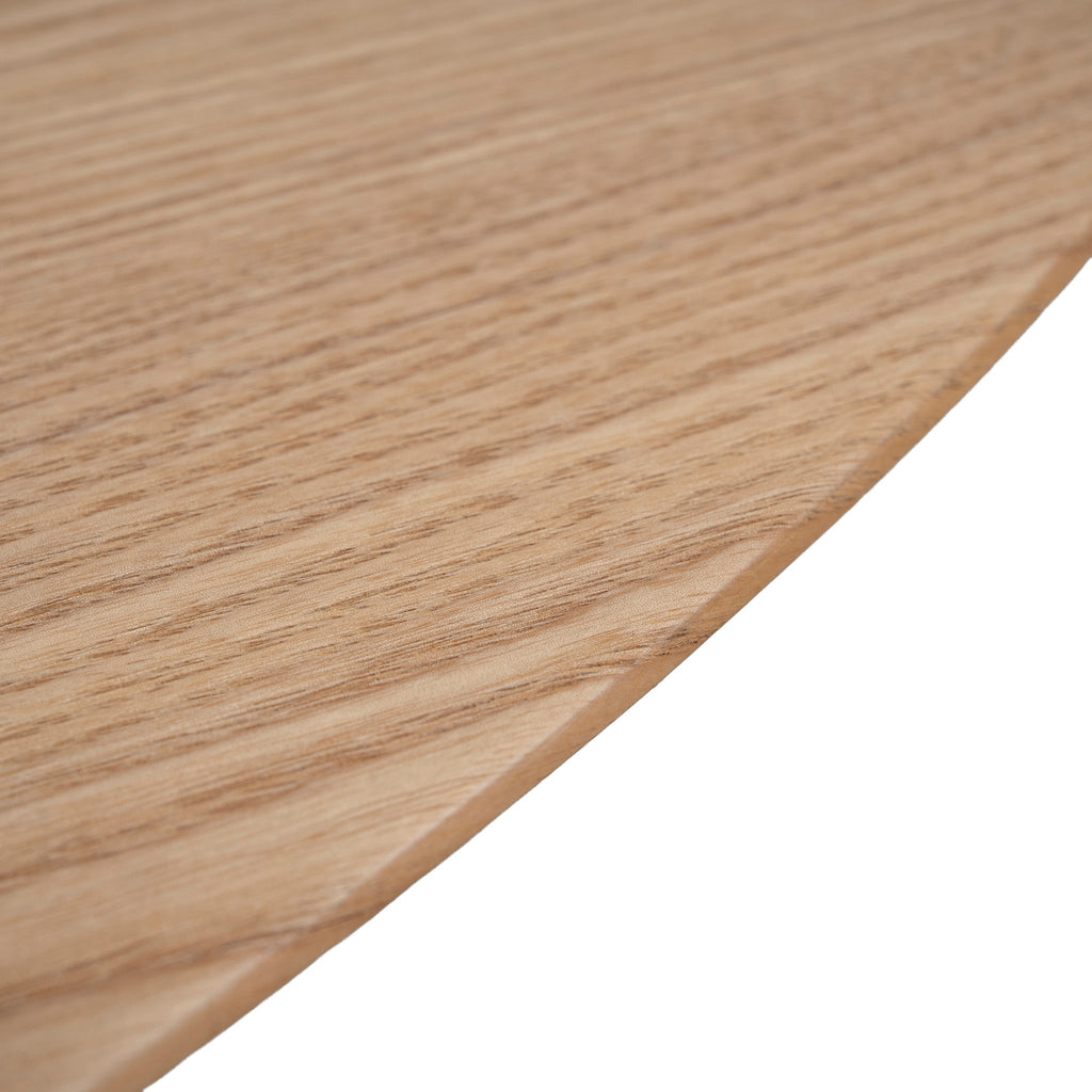 117.5cm Venezia Coffee Table - Natural Ash Veneer - Black Legs