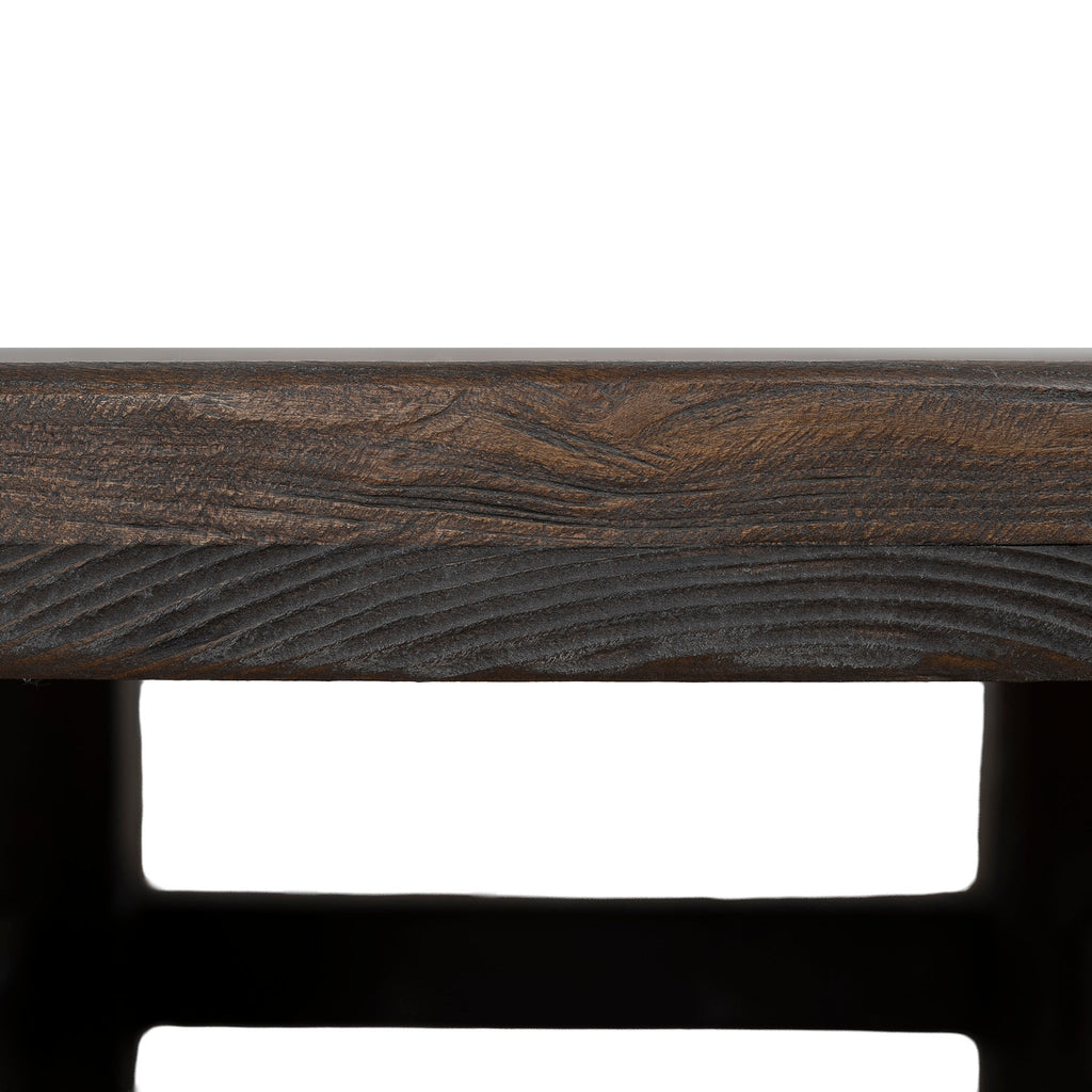 100cm Elm Round Venezia Coffee Table - Dark Brown