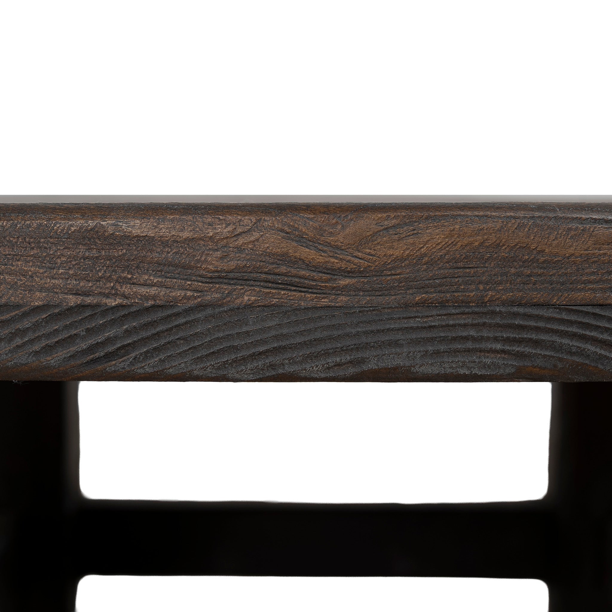 100cm Elm Round Venezia Coffee Table - Dark Brown