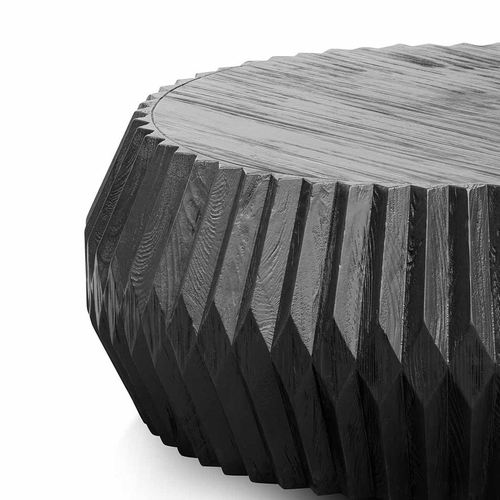 Wooden Venezia Coffee Table - Brushed Black