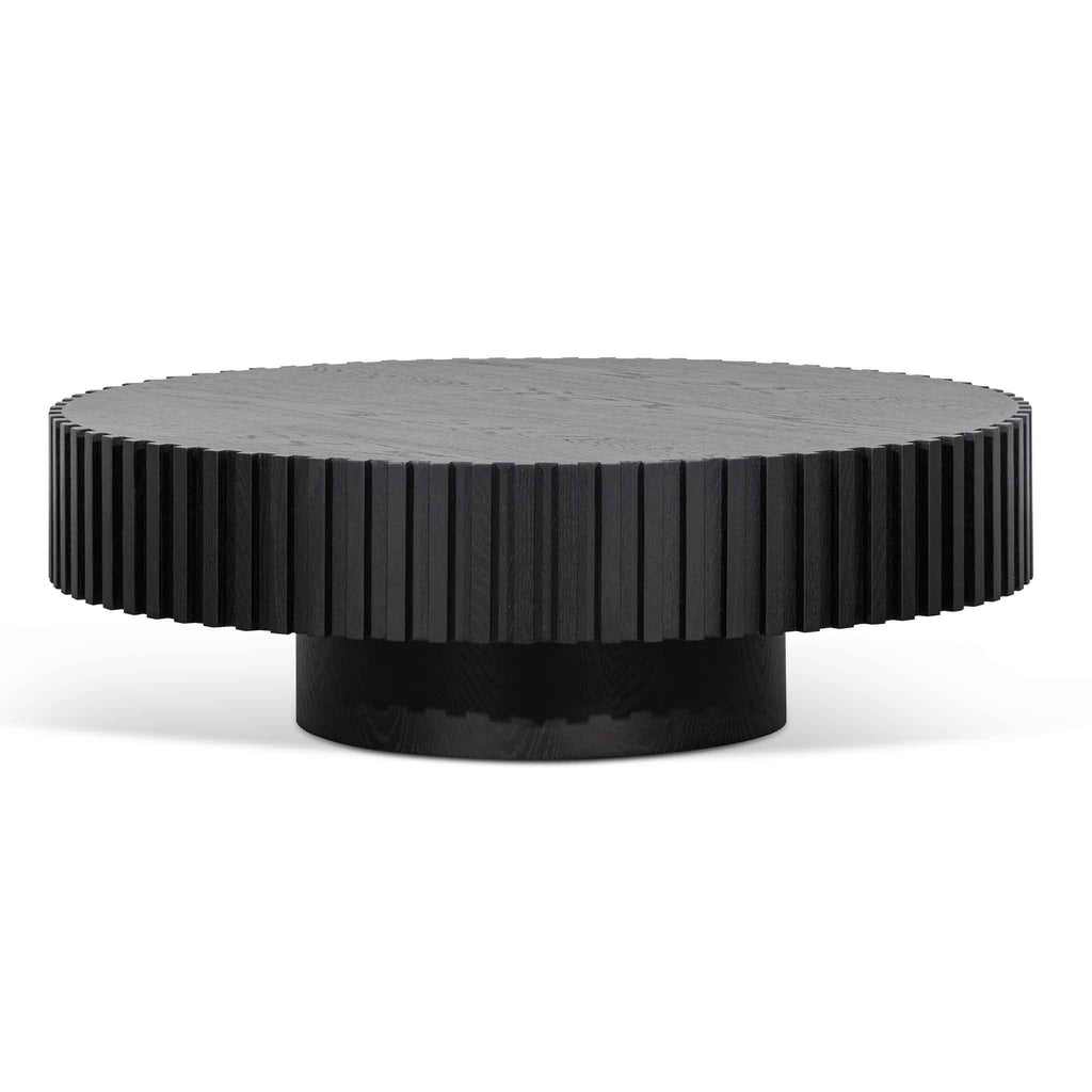 Oak Round Venezia Coffee Table - Black